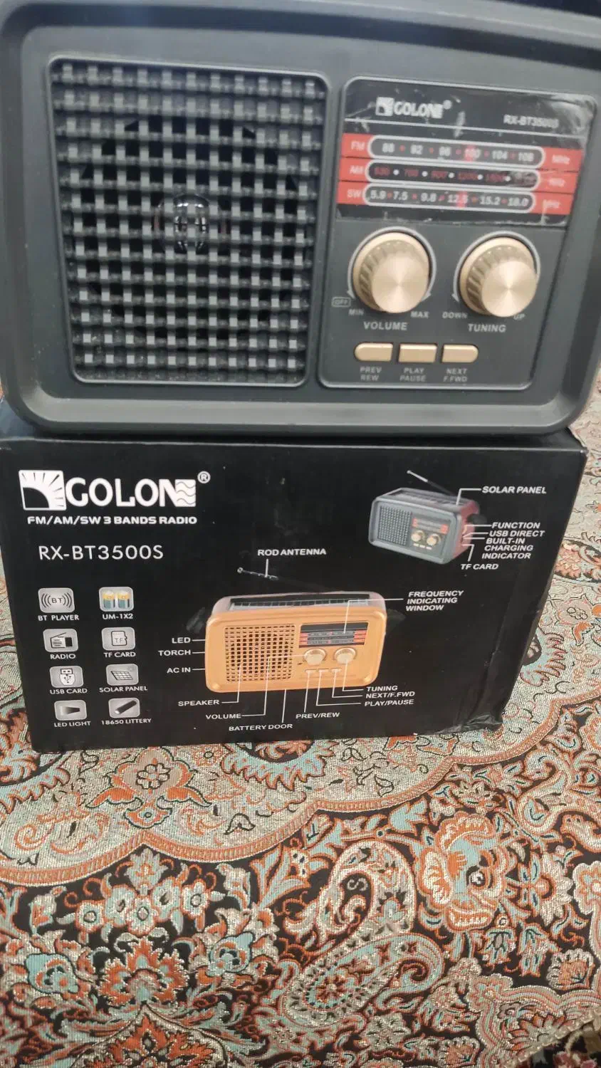 دوسه اسپیکر اصل فلش خور رادیو قوی.انرژی خورشیدی|سیستم صوتی خانگی|شیراز, فرهنگ شهر|دیوار