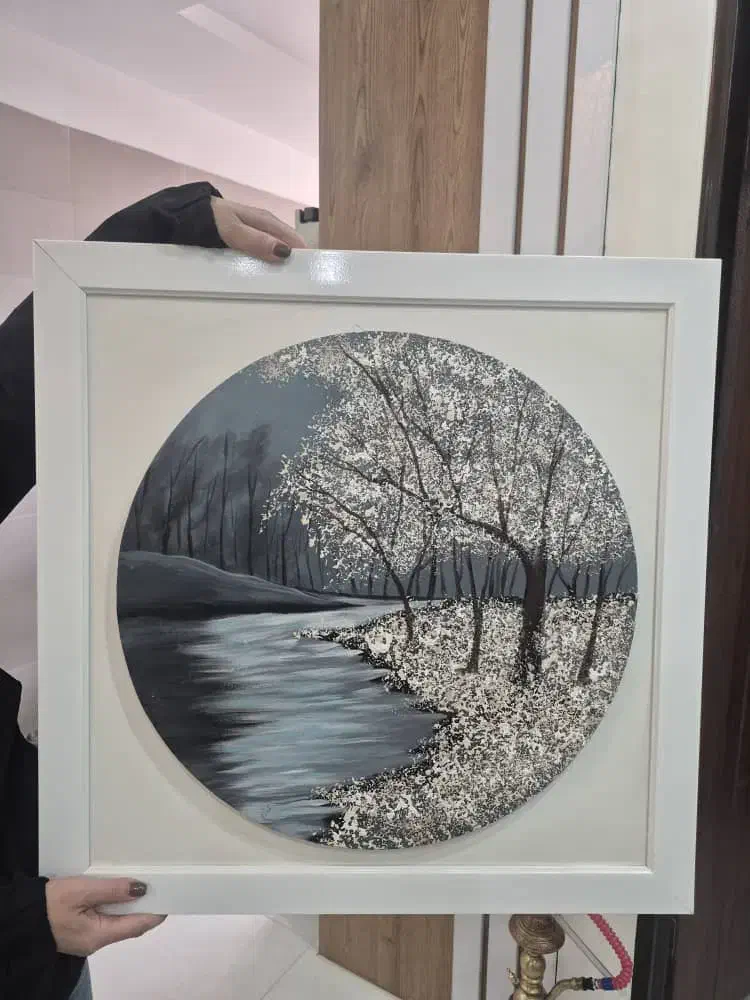 تابلو نقاشی پاییز و زمستان کار دست|تابلو، نقاشی، عکس|اندیشه, شهرک المهدی|دیوار