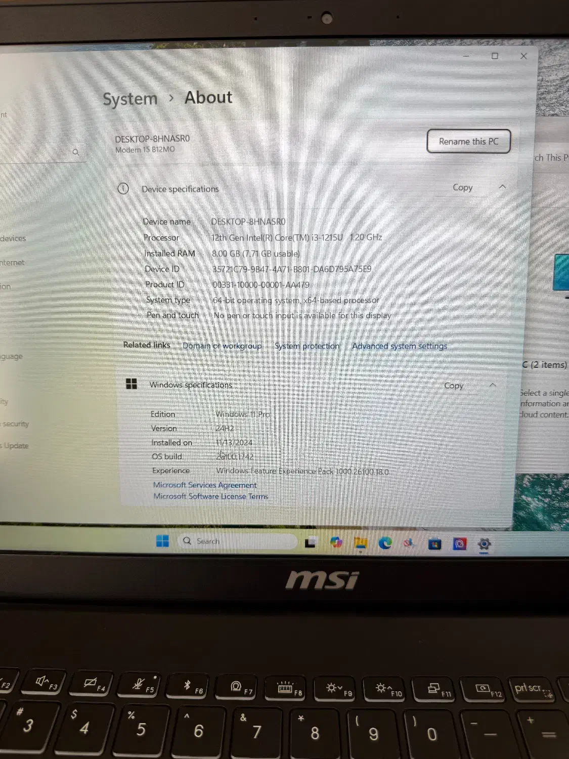 MSI Modern 15 B12M0-i3 نسل دوازدهم|رایانه همراه|مشهد, راه آهن|دیوار