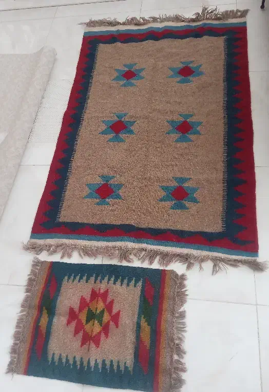 گلیم و پادری دستباف پشمی رنگ غیرطبیعی|گلیم، جاجیم، گبه|کرج, کوی امامیه|دیوار