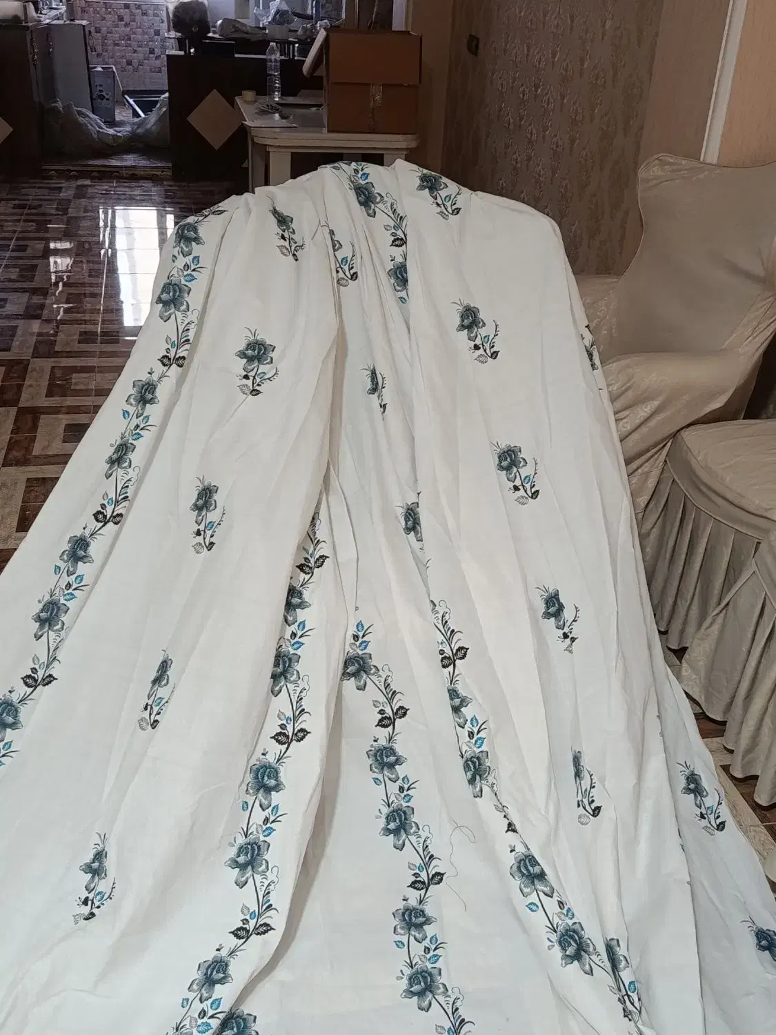 پرده اتاق خواب در حد نو|پرده، رانر، رومیزی|رباط‌کریم, نصیرشهر|دیوار