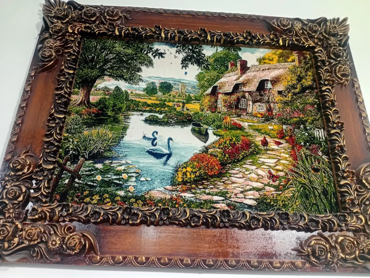 تابلو فرش طبیعت زبیا چوپی|تابلو فرش|همدان, |دیوار