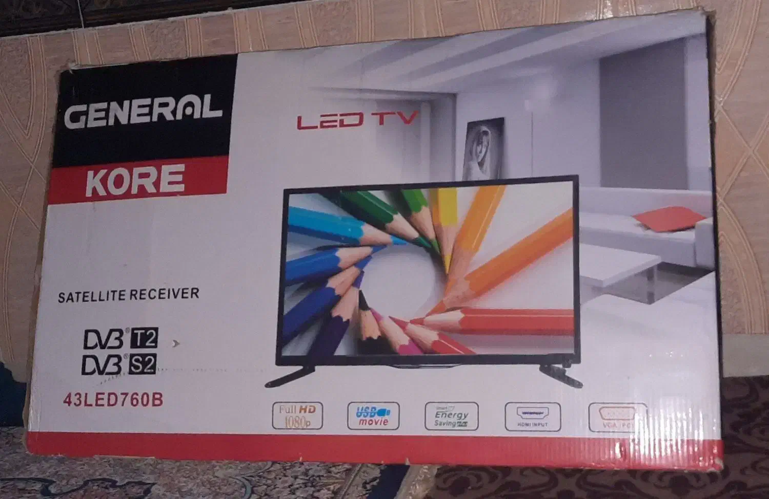 تلویزیون ۴۳ اینج جنرال|تلویزیون و پروژکتور|پارسآباد, |دیوار