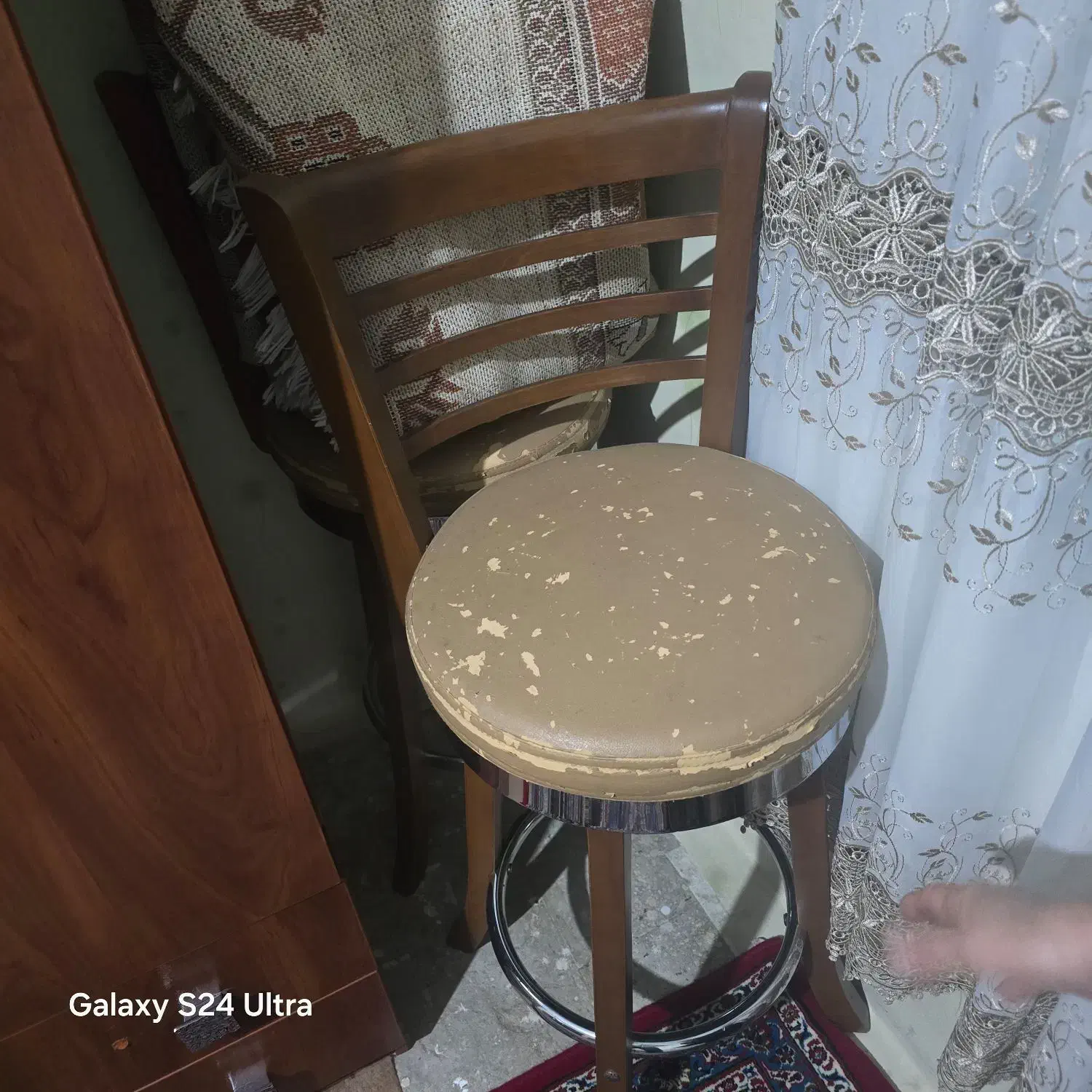 صندلی اپن استیل وچوب|صندلی و نیمکت|قزوین, |دیوار