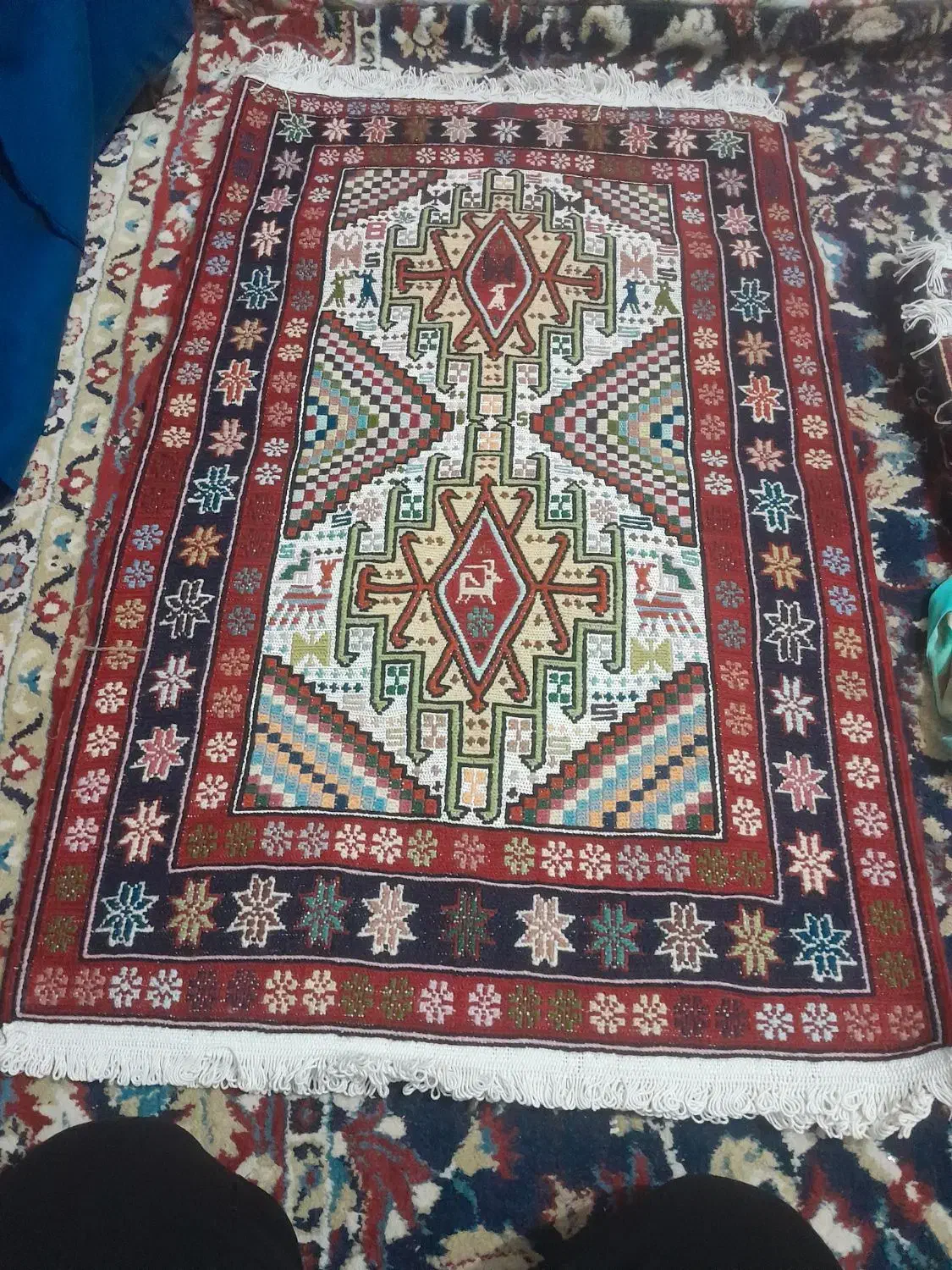 ورنی دستبافت کف ابریشم|فرش|تبریز, |دیوار