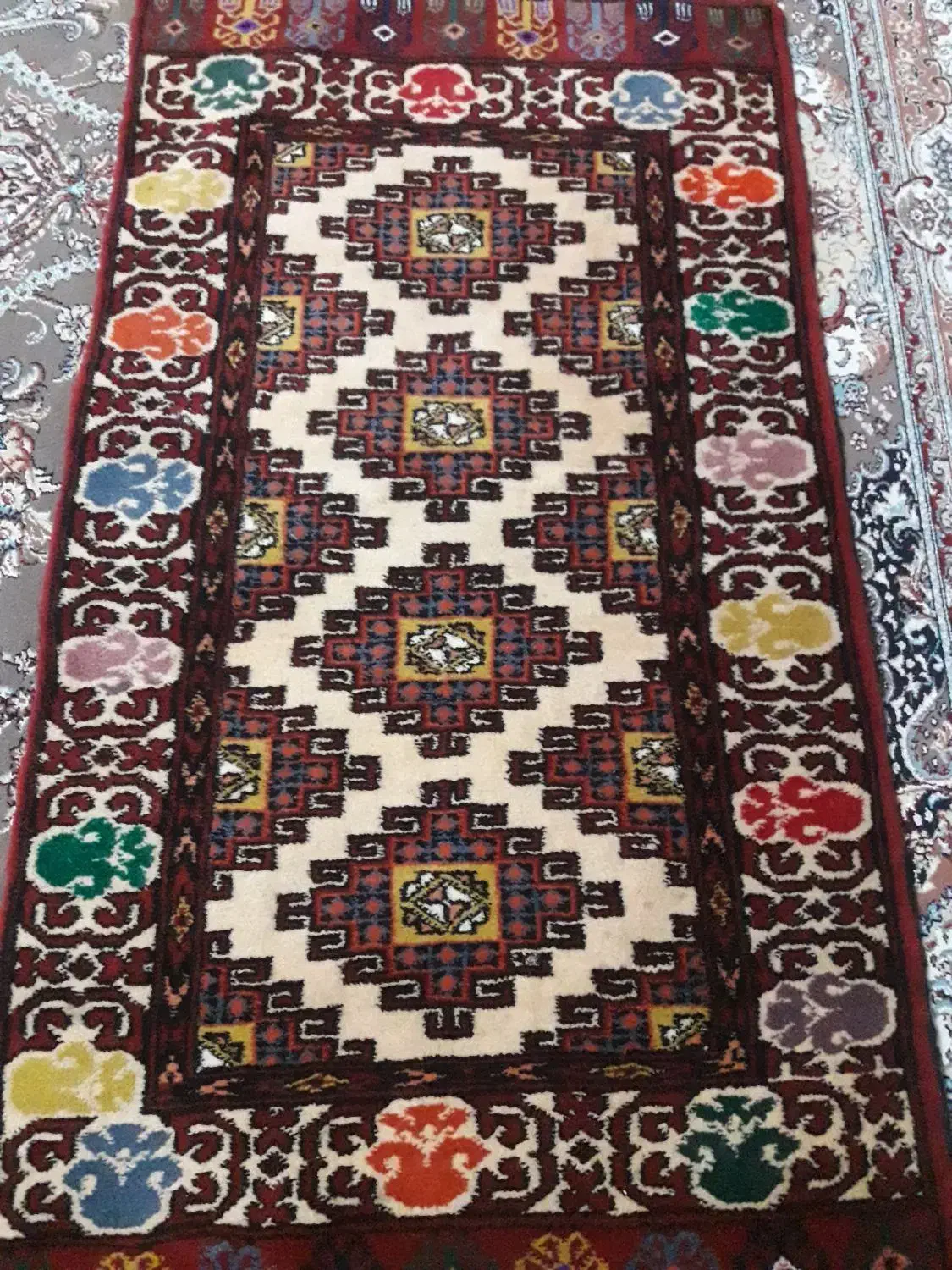 قالیچه ترکمن دست بافت|فرش|کلاله, |دیوار