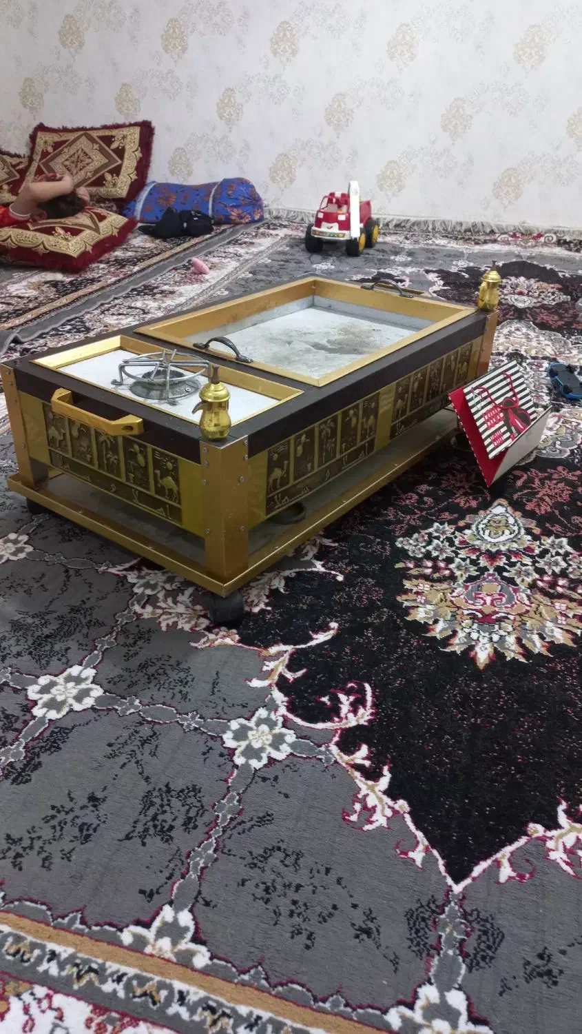منقل المینیوم ۵۰ در ۸۰ سینی وسط ۵۰ در  ۴۰ شعله دار|اجاق گاز و لوازم برقی پخت‌وپز|اهواز, کوی علوی|دیوار