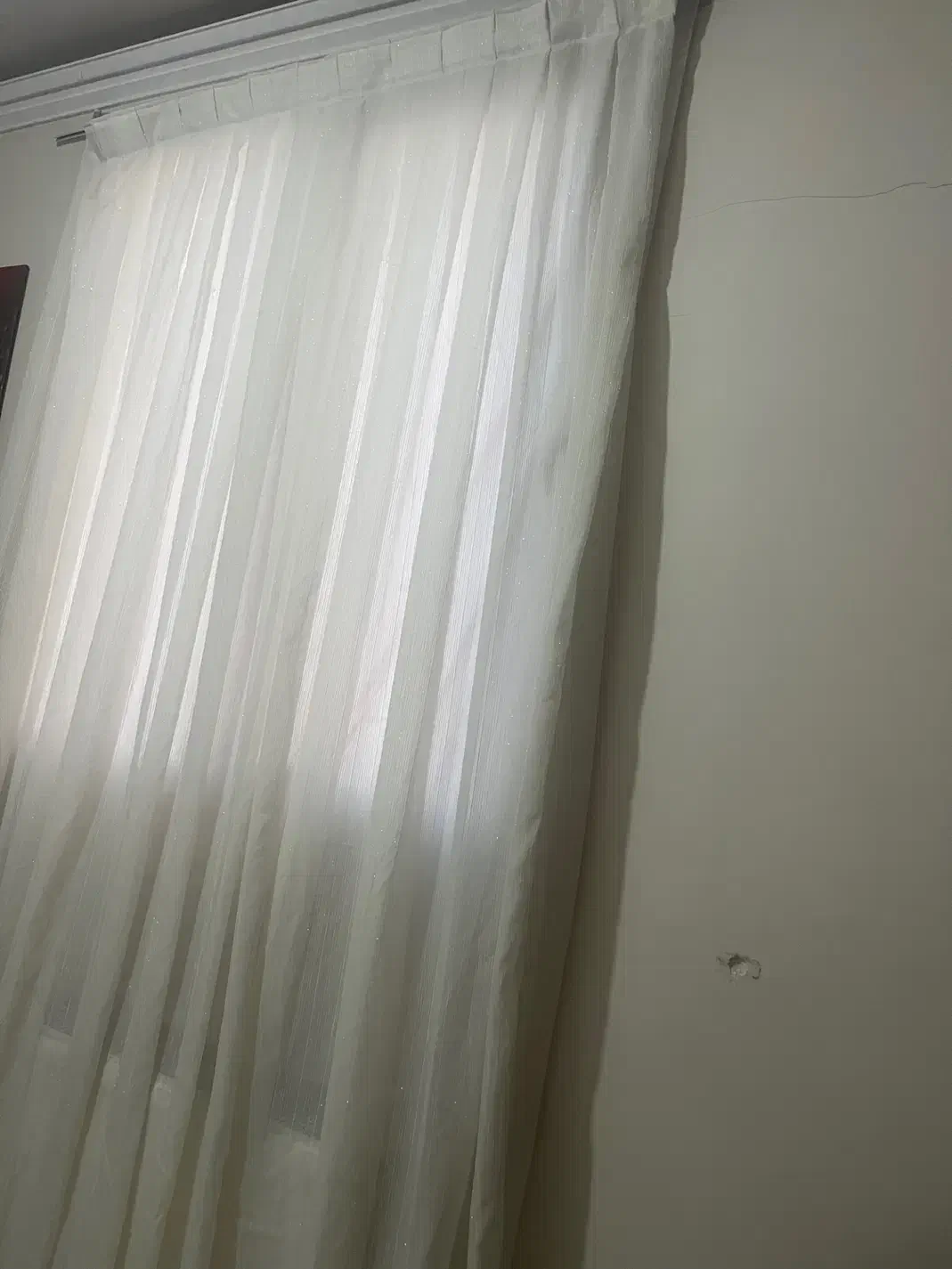 پرده حریر سفید|پرده، رانر، رومیزی|تهران, منیریه|دیوار