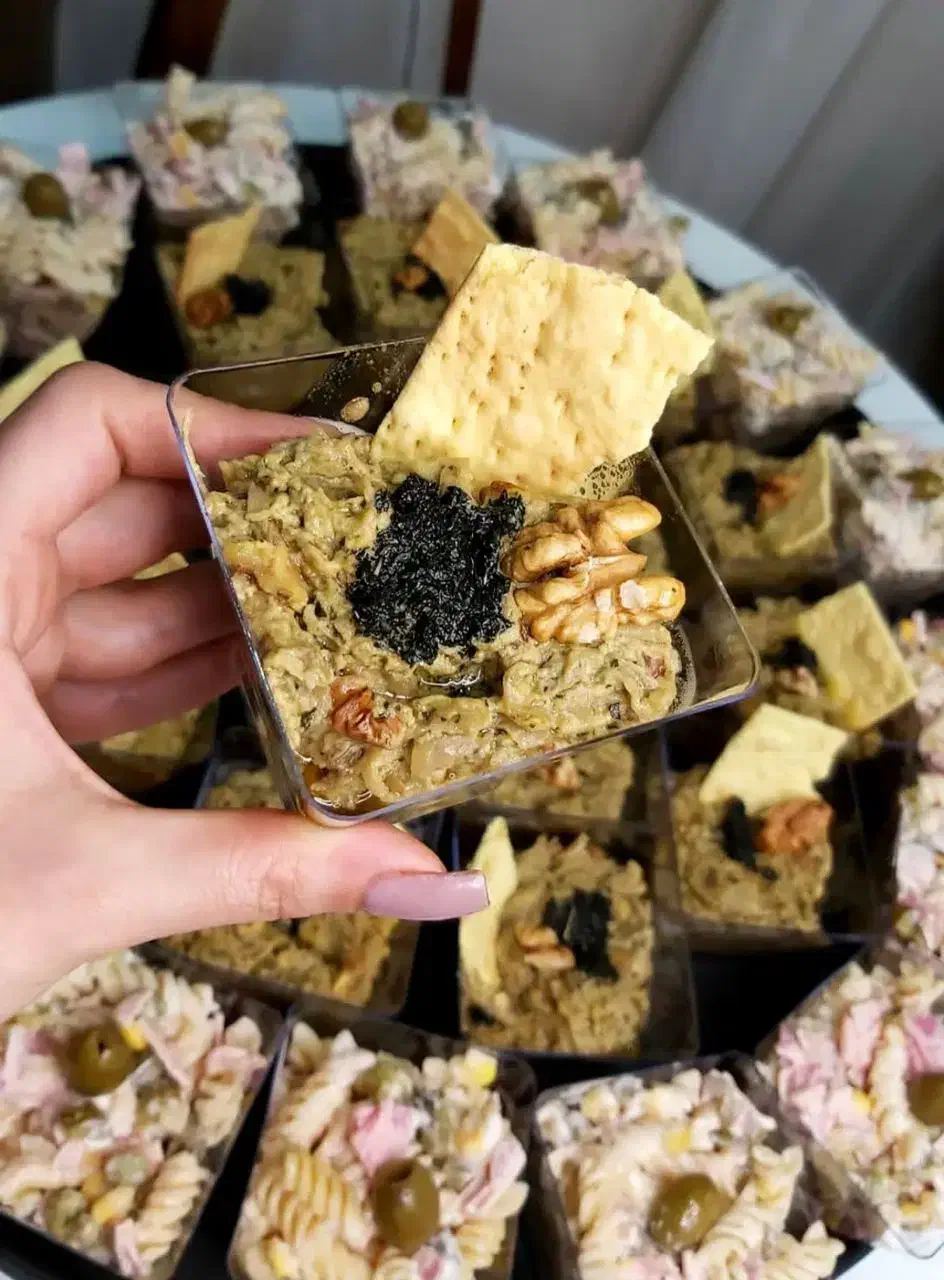 فینکرفود.دیزاین میز و چیدمان میز استارتر.سینی مزه|خدمات پذیرایی، مراسم|شیراز, چوگیاه‎|دیوار