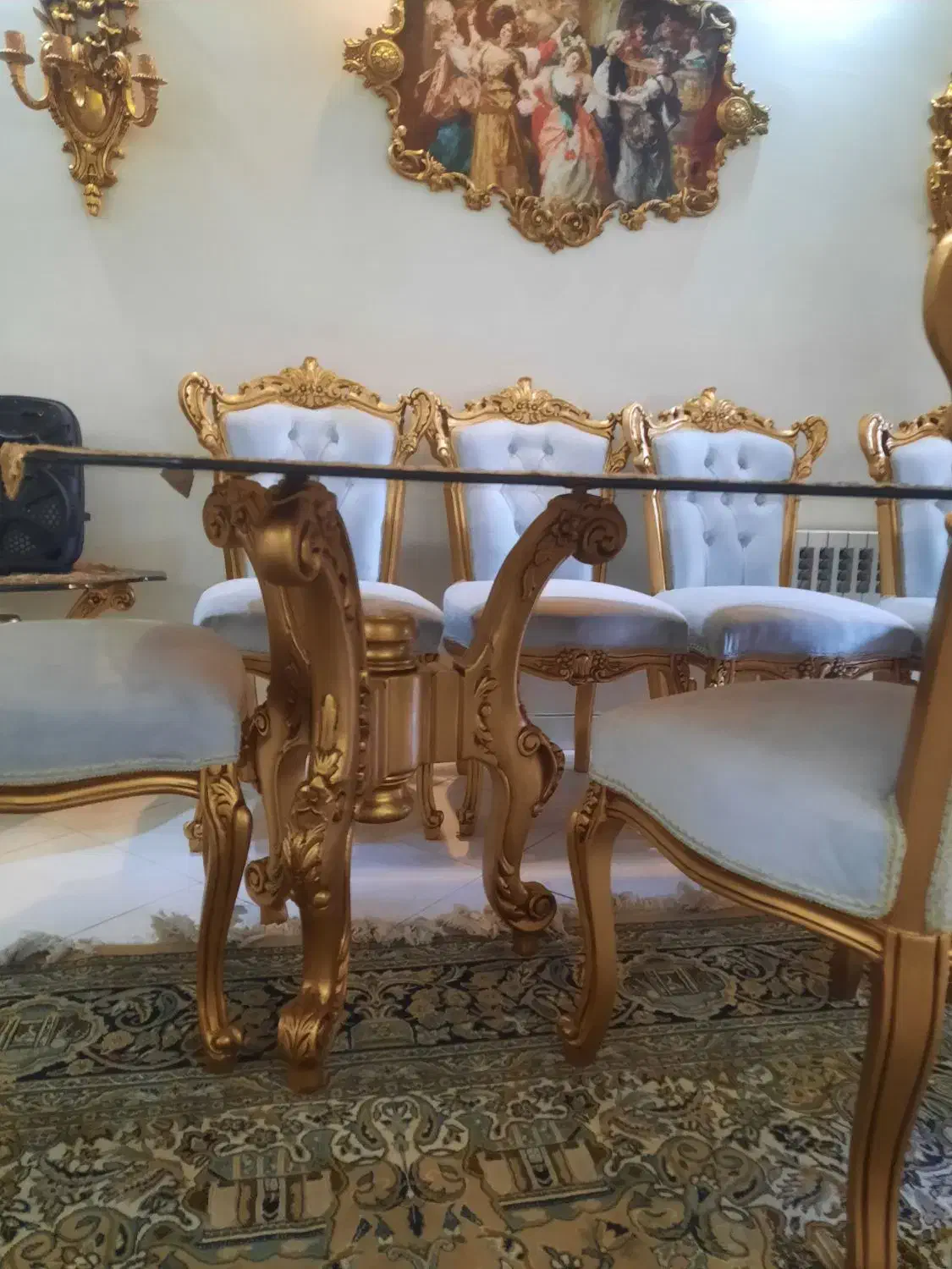 ست مبلمان ۸ نفره و غذاخوری ۱۰ نفره استیل در حدنو|مبلمان خانگی و میز عسلی|تهران, دردشت|دیوار