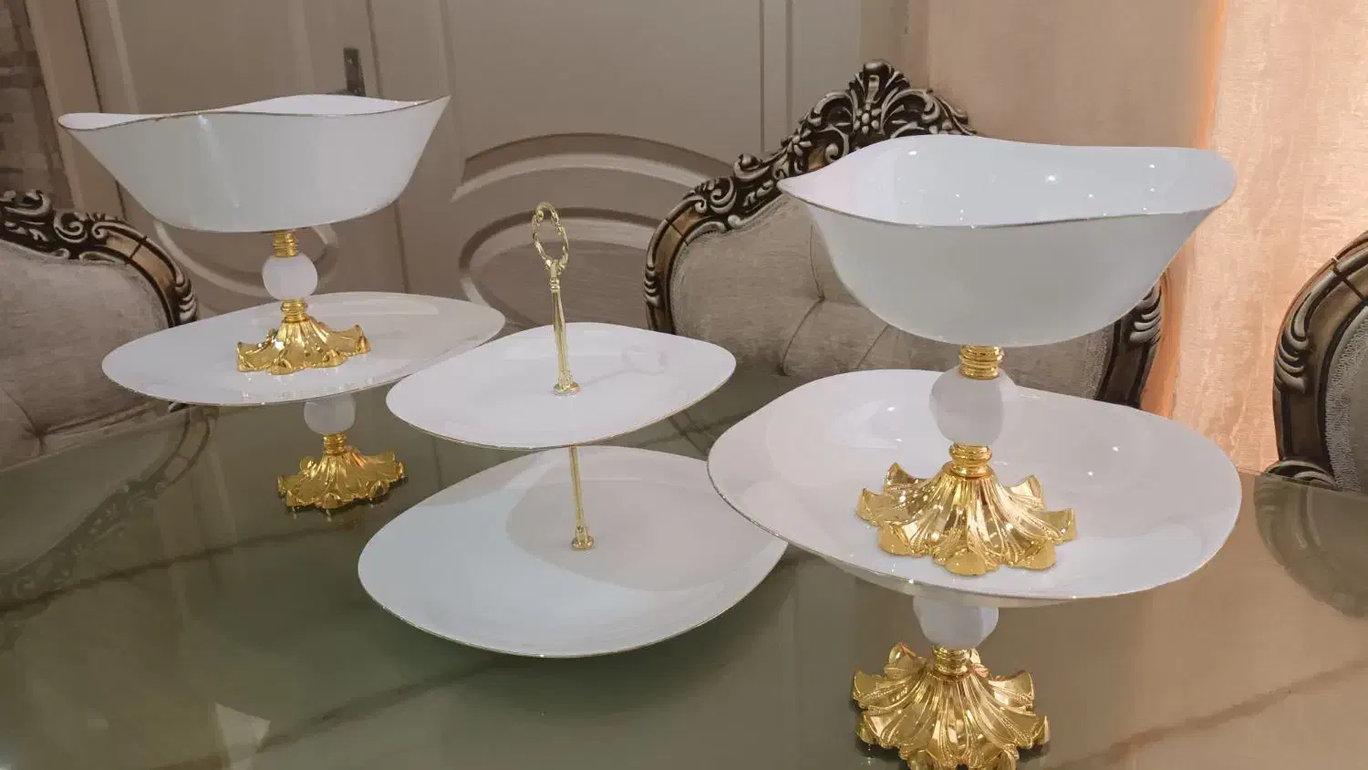 ست ارکوپال لب طلایی ۵ تیکه مناسب جهیزیه|ظروف سرو و پذیرایی|تبریز, |دیوار