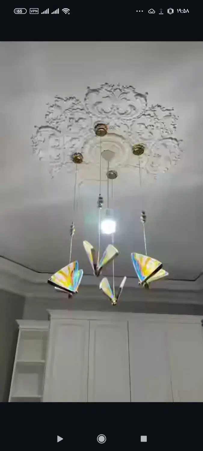 لوستر آویز پروانه ای|لوستر و چراغ آویز|مشهد, شهرآرا|دیوار