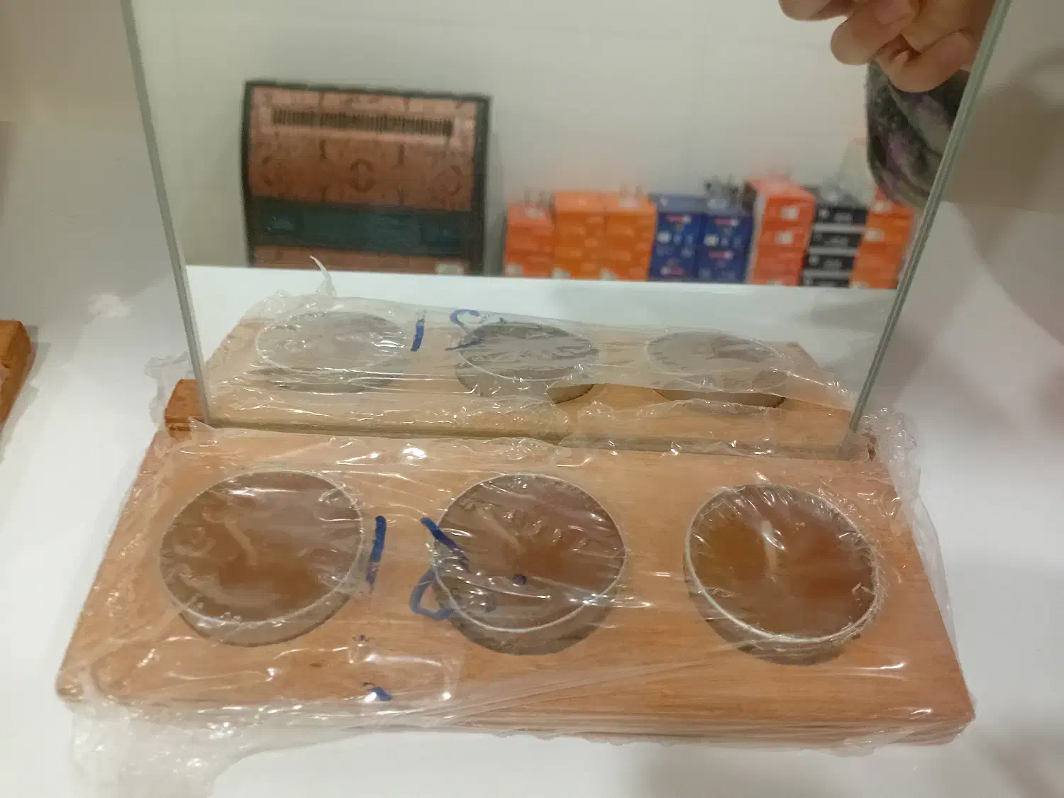 اینه با وارمر برای شب یلدا|صنایع دستی و سایر لوازم تزئینی|قم, قلعه کامکار|دیوار