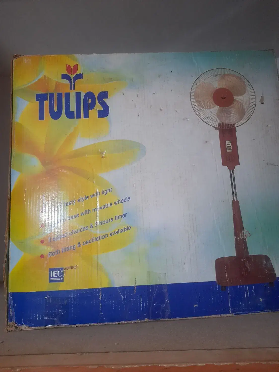 پنکه ایستاده تولیپس|پنکه و تصفیهکنندهٔ هوا|سوسنگرد, |دیوار