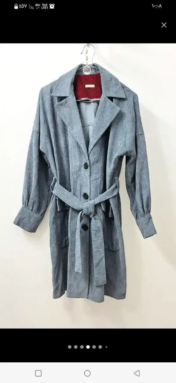 کاپشن کت پالتو مانتو مخمل کبریتی طوسی ۴۴ پاییزه|کیف، کفش، کمربند|تهران, امام حسین|دیوار