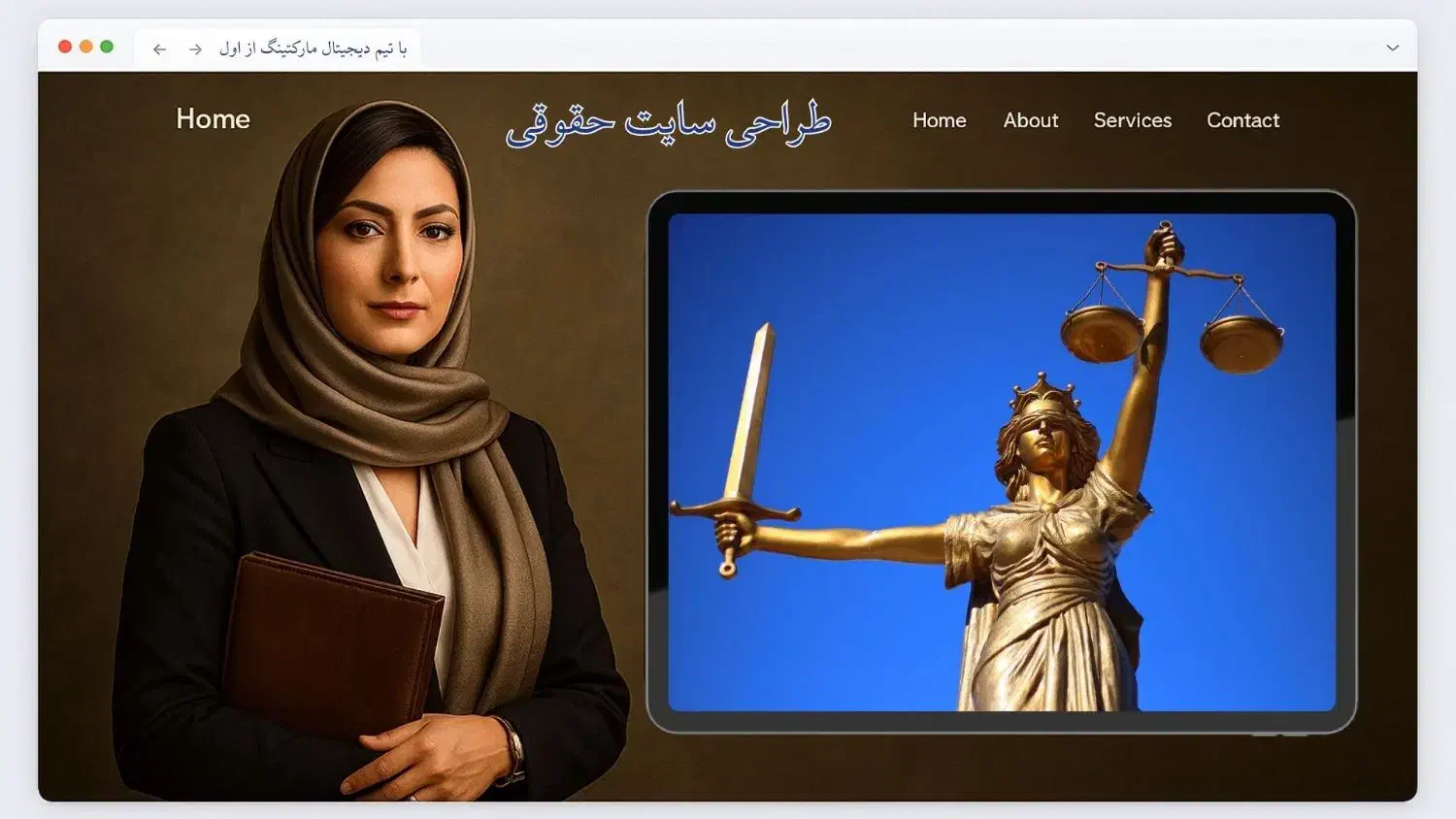 طراحی سایت حقوقی و وکالت حرفه‌ای|خدمات رایانه‌ای و موبایل|تهران, کوی بیمه|دیوار