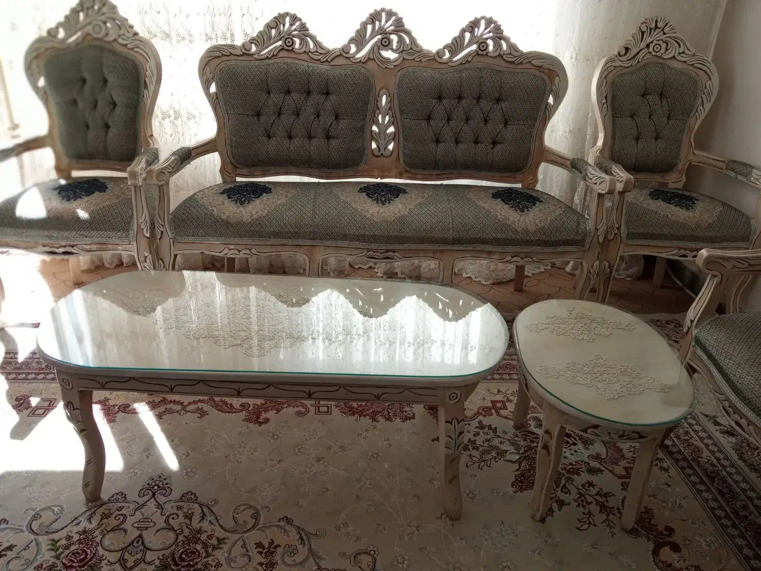 مبل استیل یازده نفره|مبلمان خانگی و میز عسلی|شاهینشهر, شهرک گلدیس|دیوار