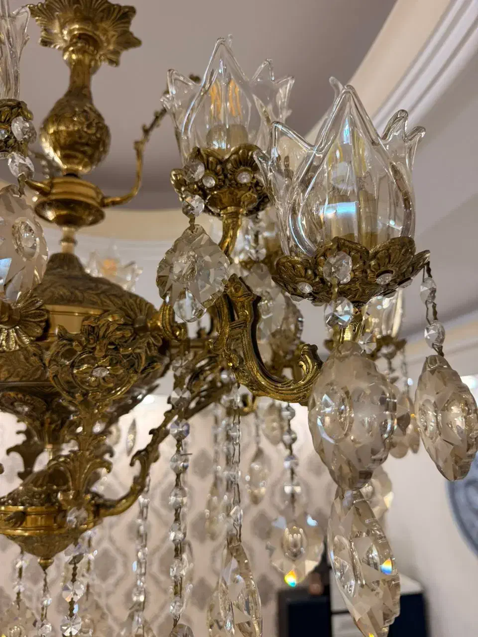 لوستر ۱۶شاخه برنج|لوستر و چراغ آویز|تهران, خزانه|دیوار