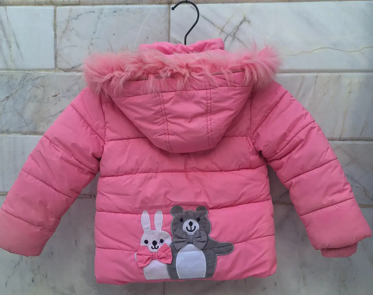 کاپشن دخترانه کلاهدار|کفش و لباس بچه|قم, وادی السلام|دیوار