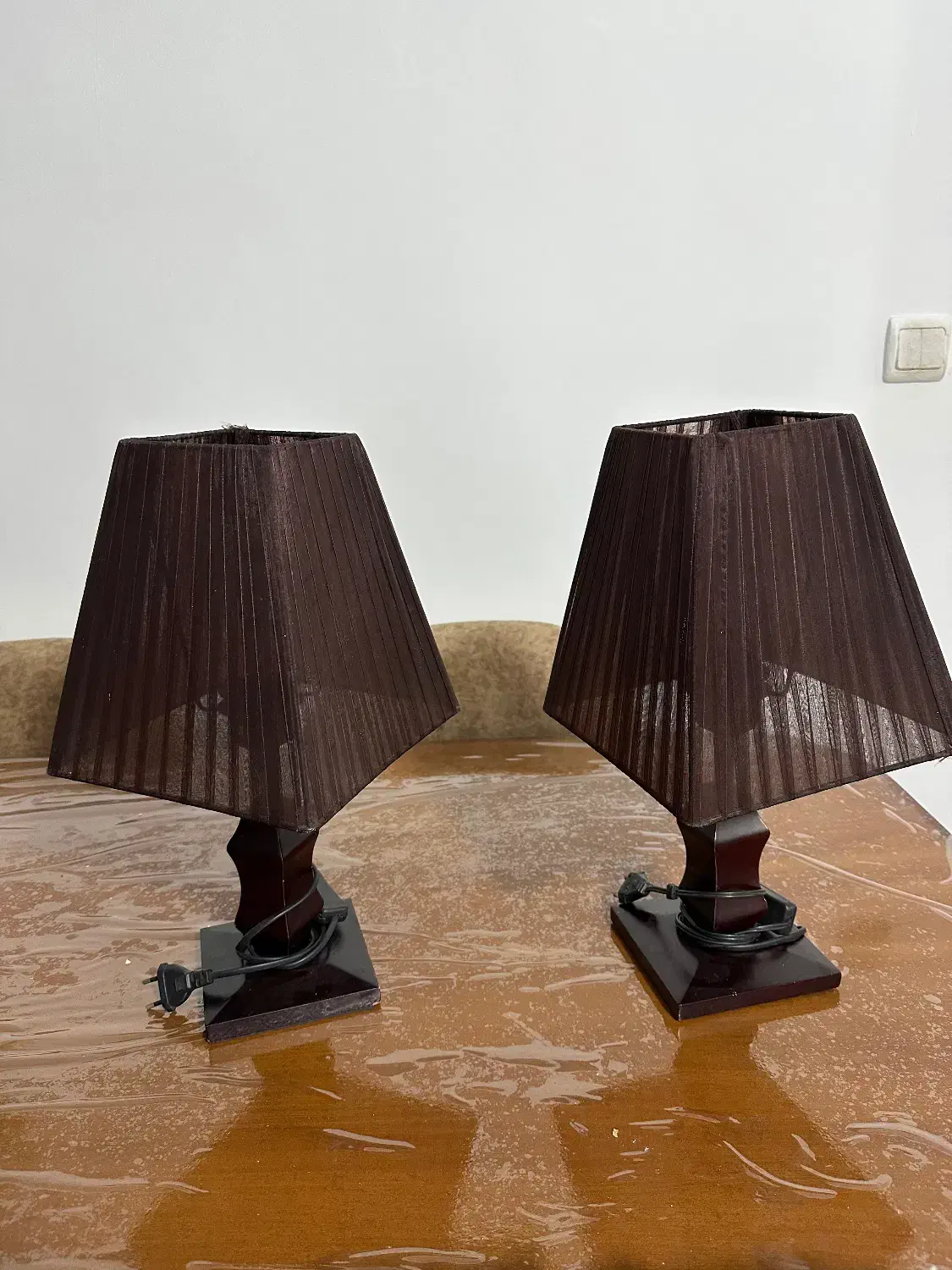 آباژور جفتی|چراغ خواب و آباژور|آستارا, |دیوار