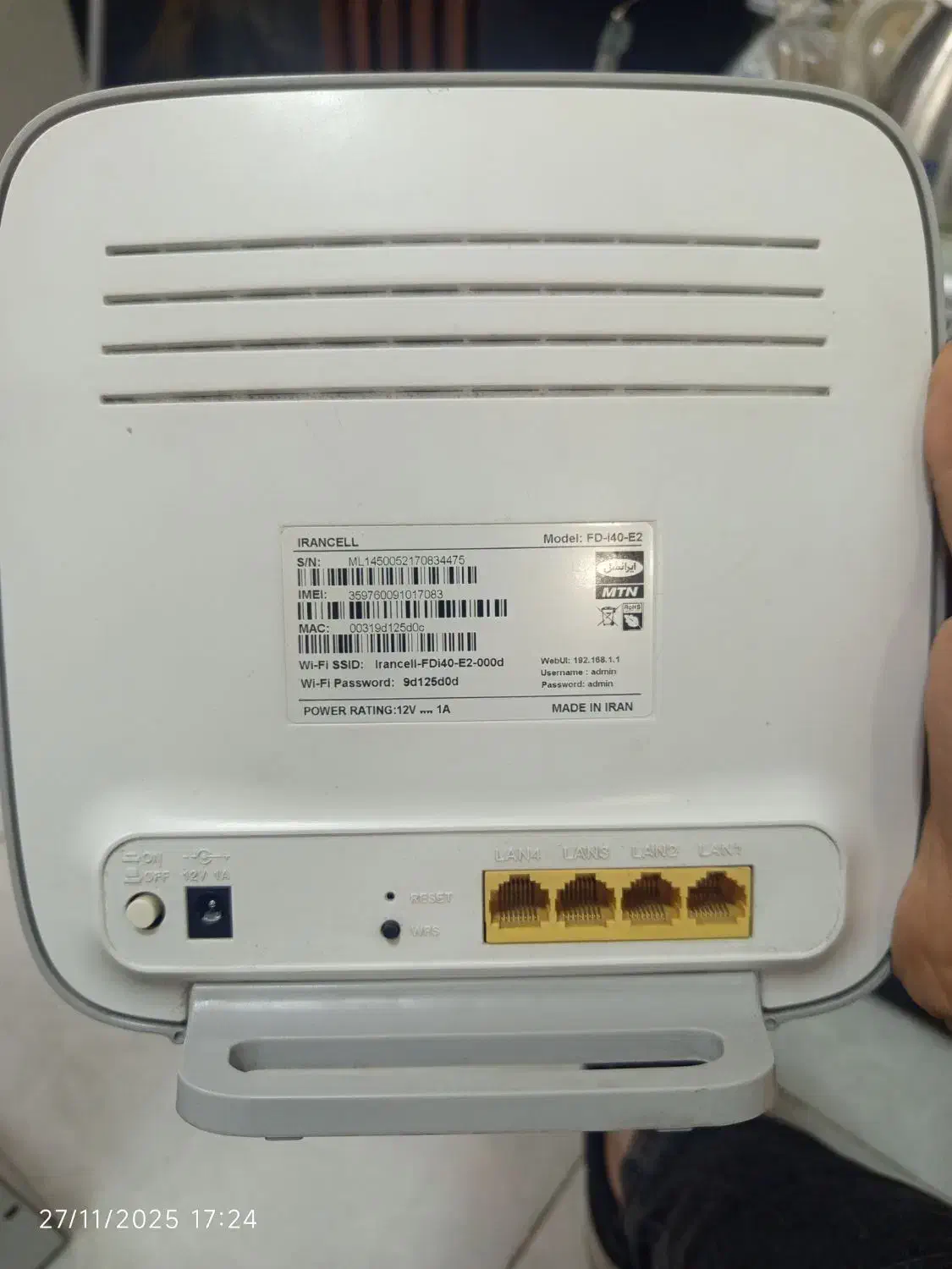 وای فای ایرانسل قوی پرسرعت|مودم و تجهیزات شبکه|ملارد, |دیوار