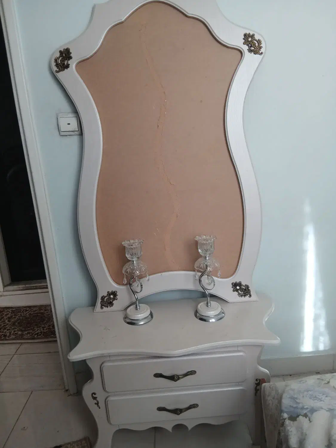 آیینه شمعدان|آینه|قزوین, |دیوار