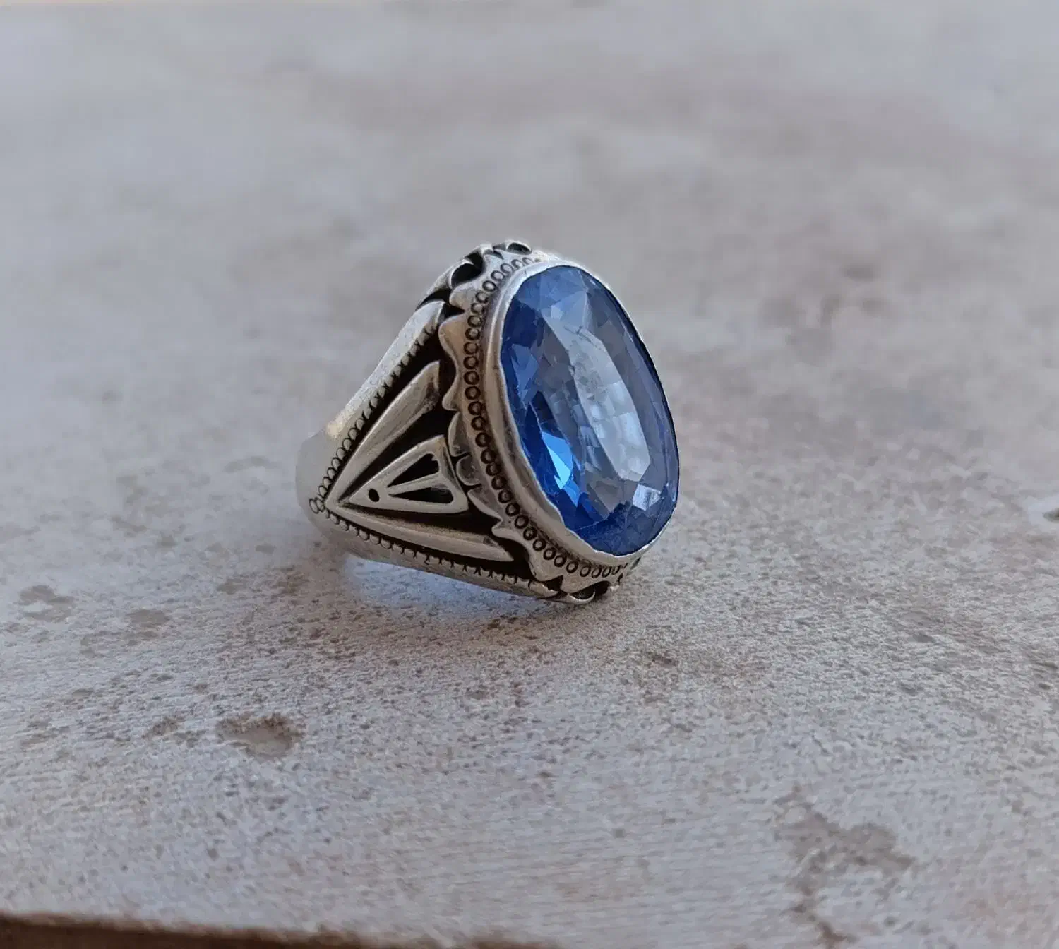 انگشتر توپازآبی|جواهرات|زنجان, |دیوار