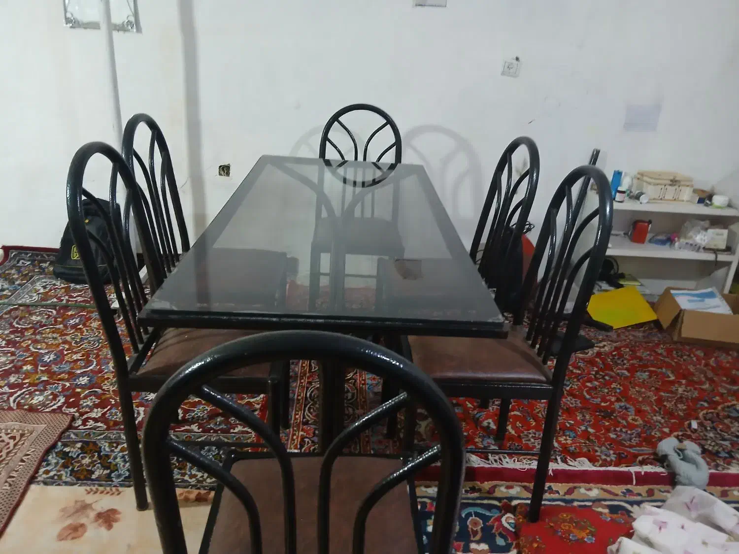 میزه غذا خوری ۶ نفری|میز و صندلی غذاخوری|اصلاندوز, |دیوار