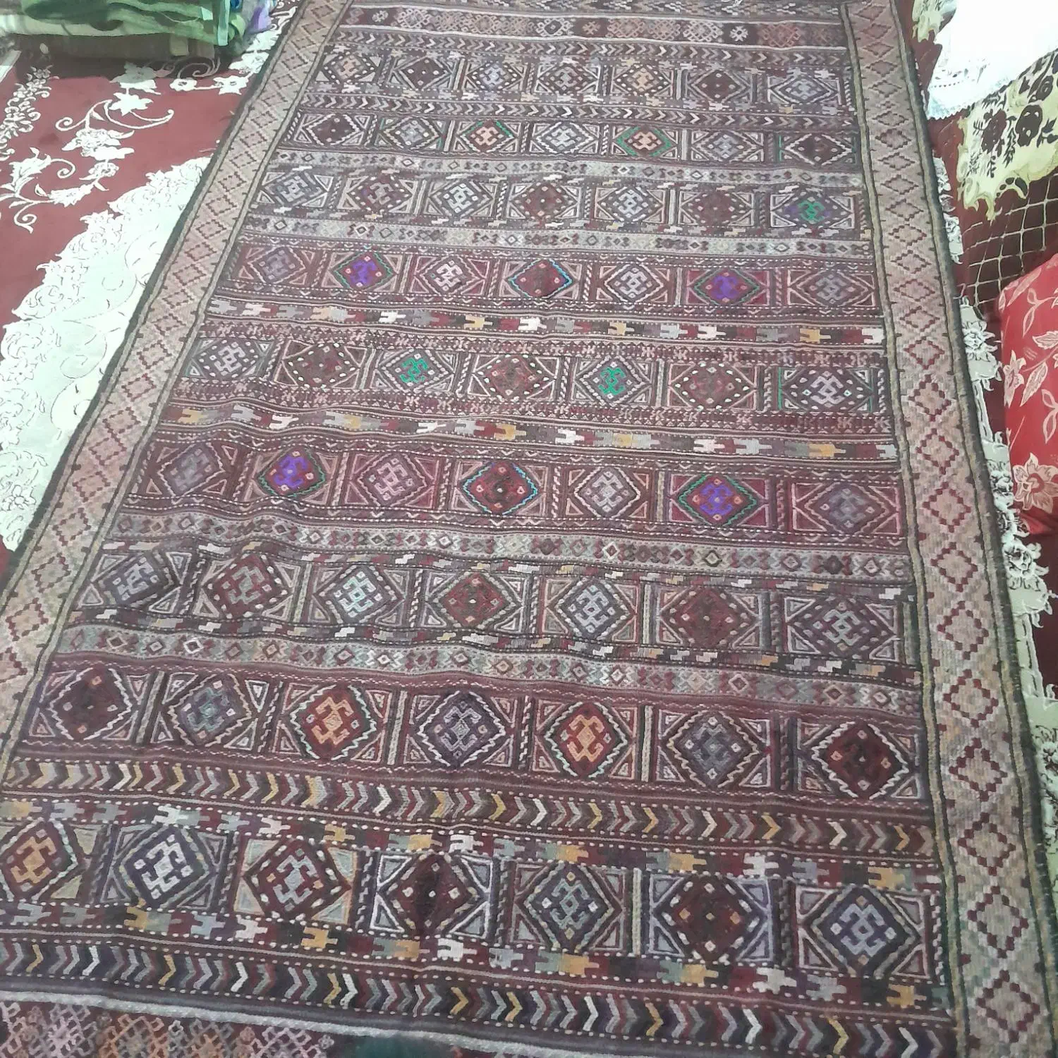 دستبافت تمام پشم قدیمی|فرش|گلبهار, شهر جدید گلبهار|دیوار