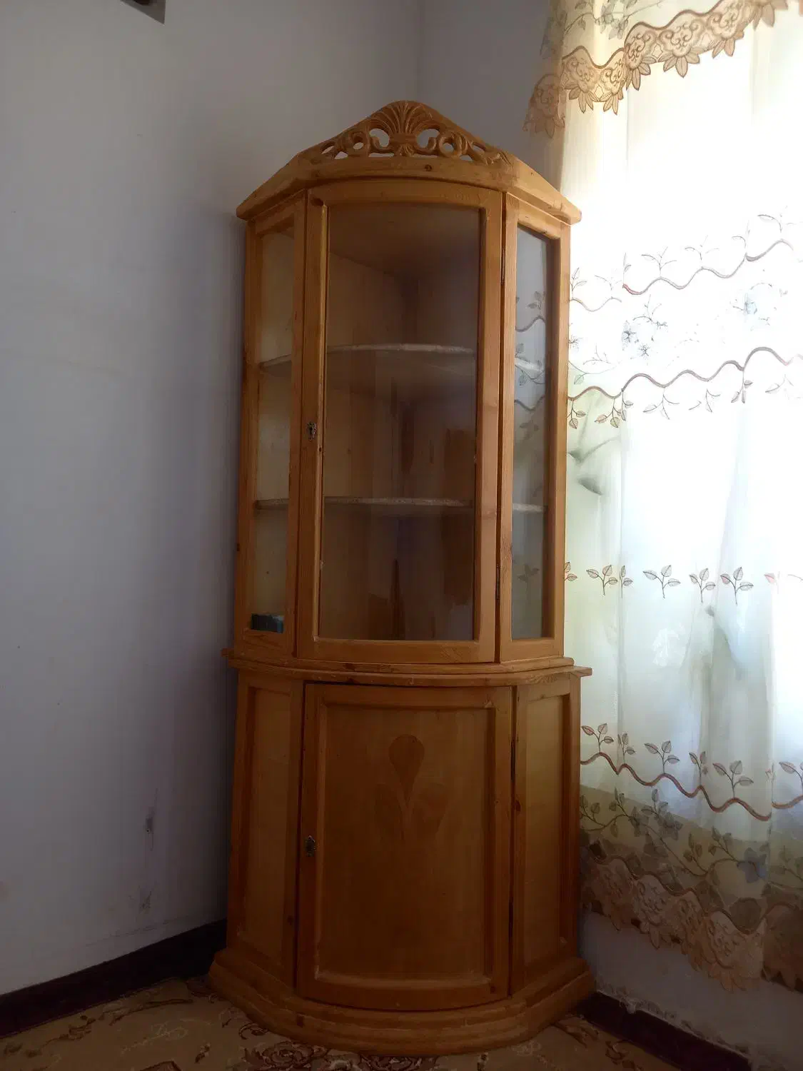 بوفه چوبی دوتیکه جنس خوب|بوفه، ویترین، کنسول|کرمانشاه, |دیوار