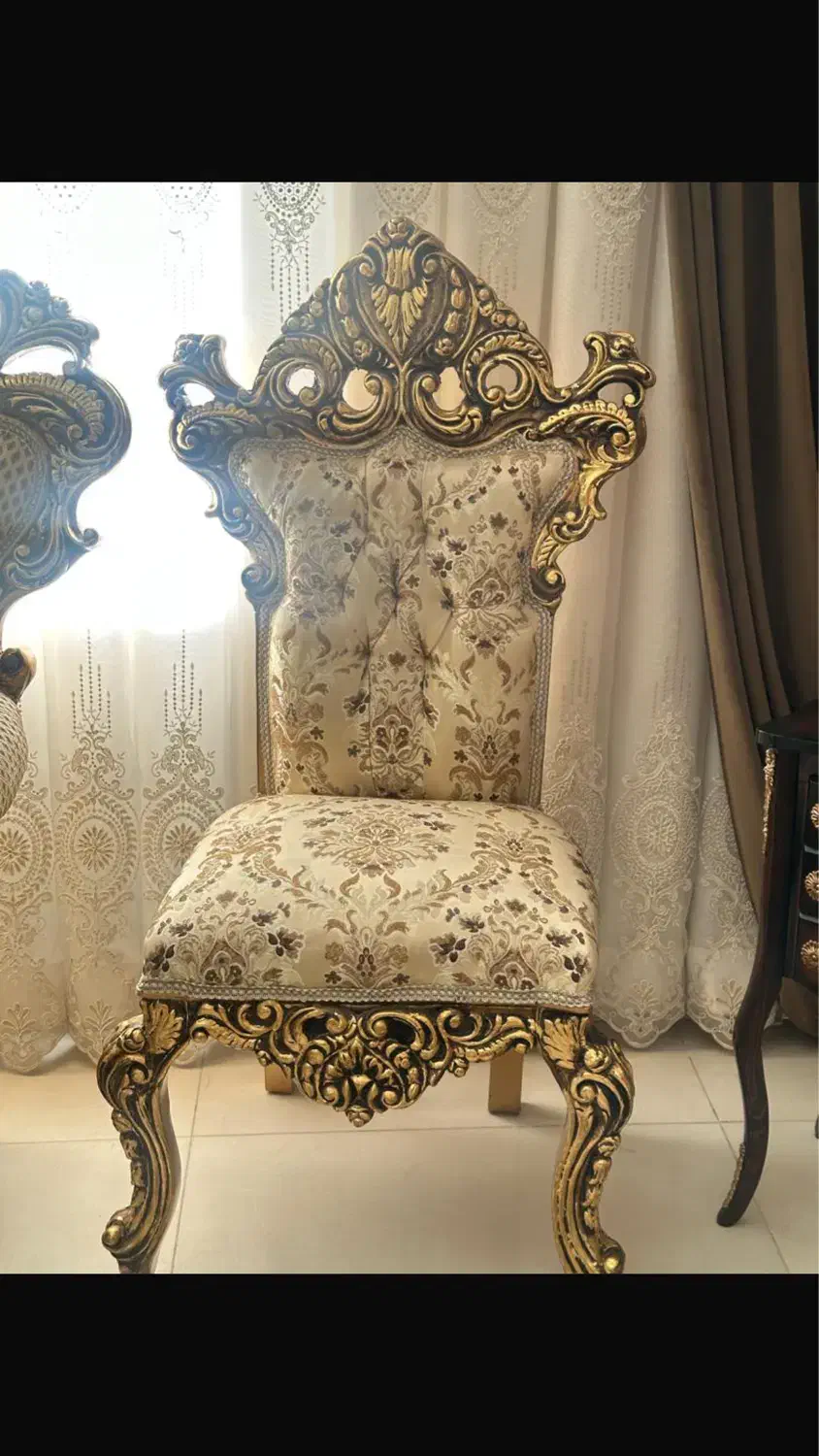 مبلمان سلطنتی استیل چوب راش منبت زیبا ورق طلا|مبلمان خانگی و میز عسلی|تهران, چیتگر شمالی|دیوار