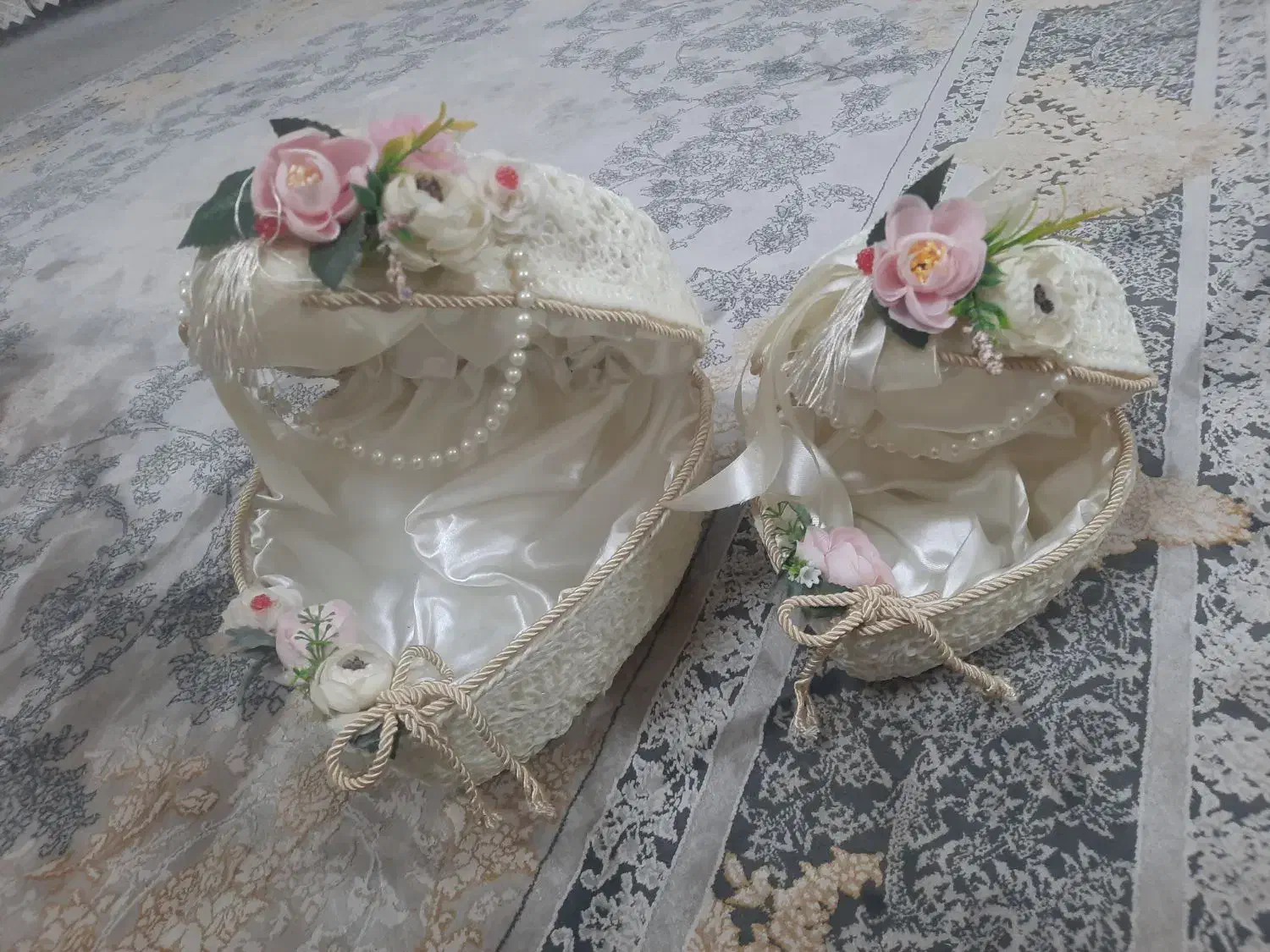 سبد خنچه عروس ۲ تایی|صنایع دستی و سایر لوازم تزئینی|ری, دیلمان|دیوار