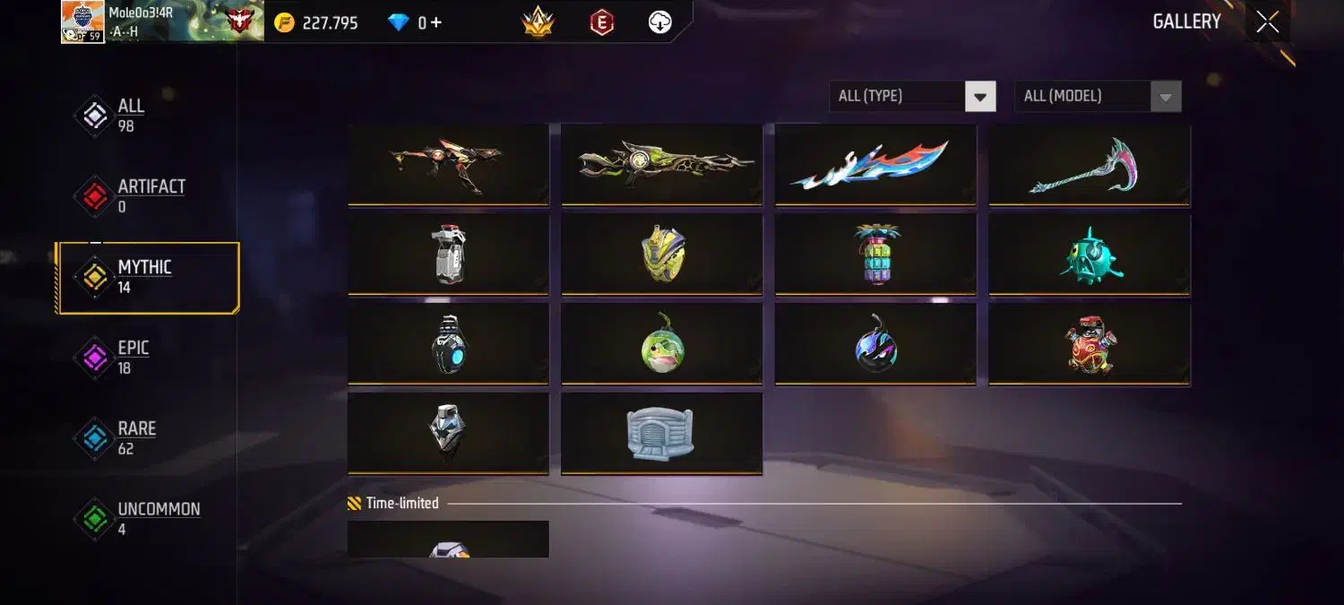 اکانت فری فایر ناب|کنسول، بازی ویدئویی و آنلاین|لردگان, |دیوار