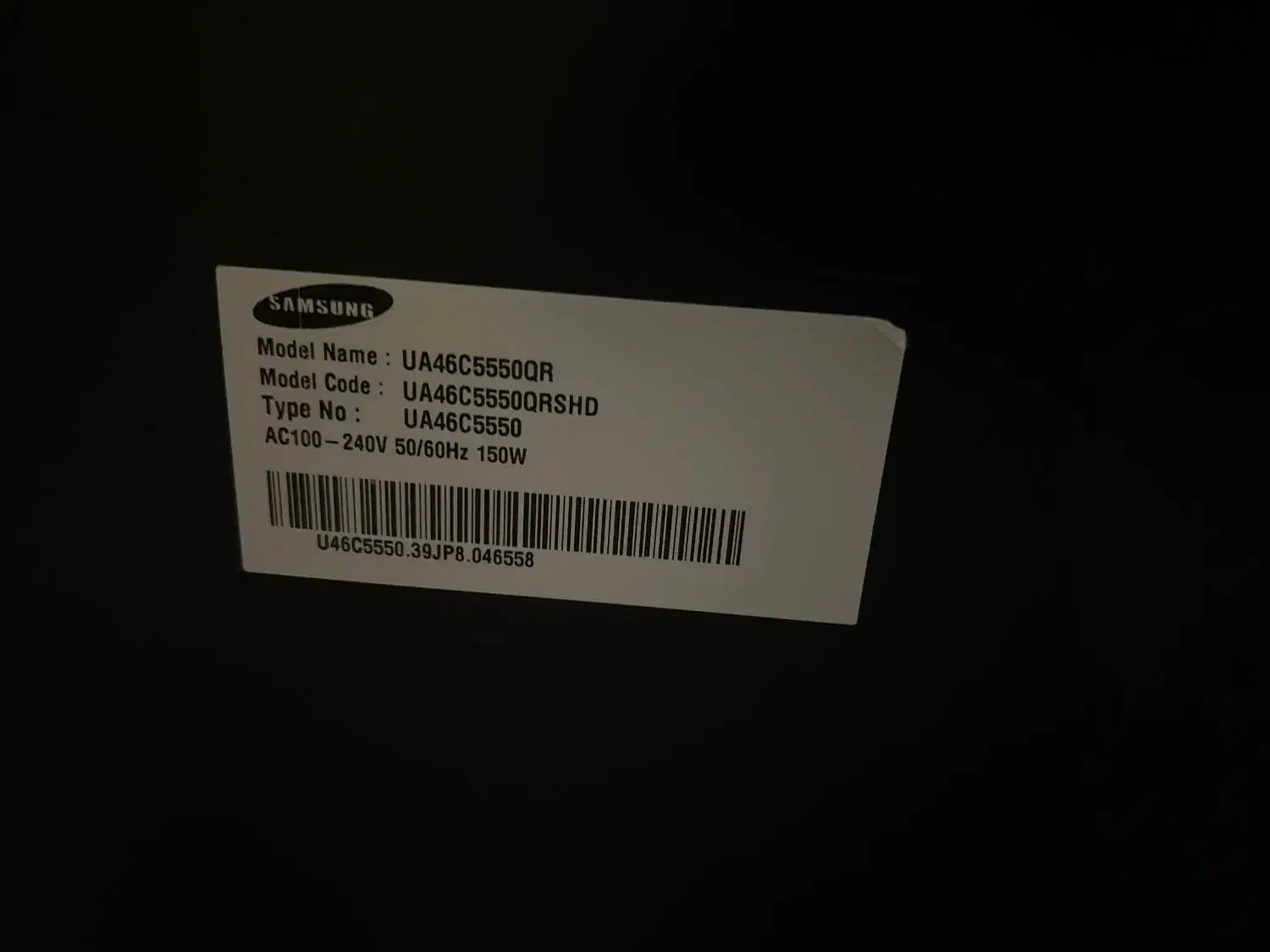 تلویزیون ال ای دی سامسونگ|تلویزیون و پروژکتور|رشت, منظریه|دیوار