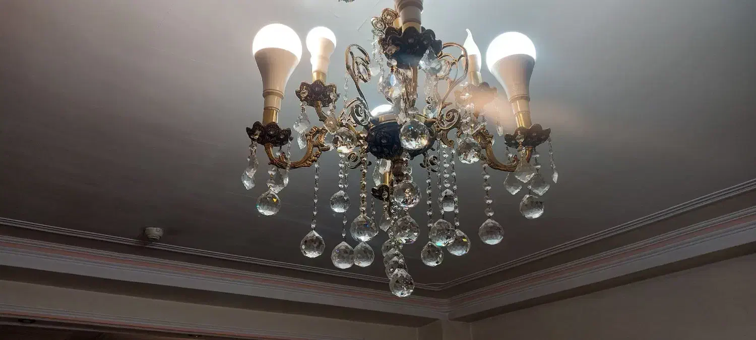 لوستر برنز|لوستر و چراغ آویز|تبریز, |دیوار