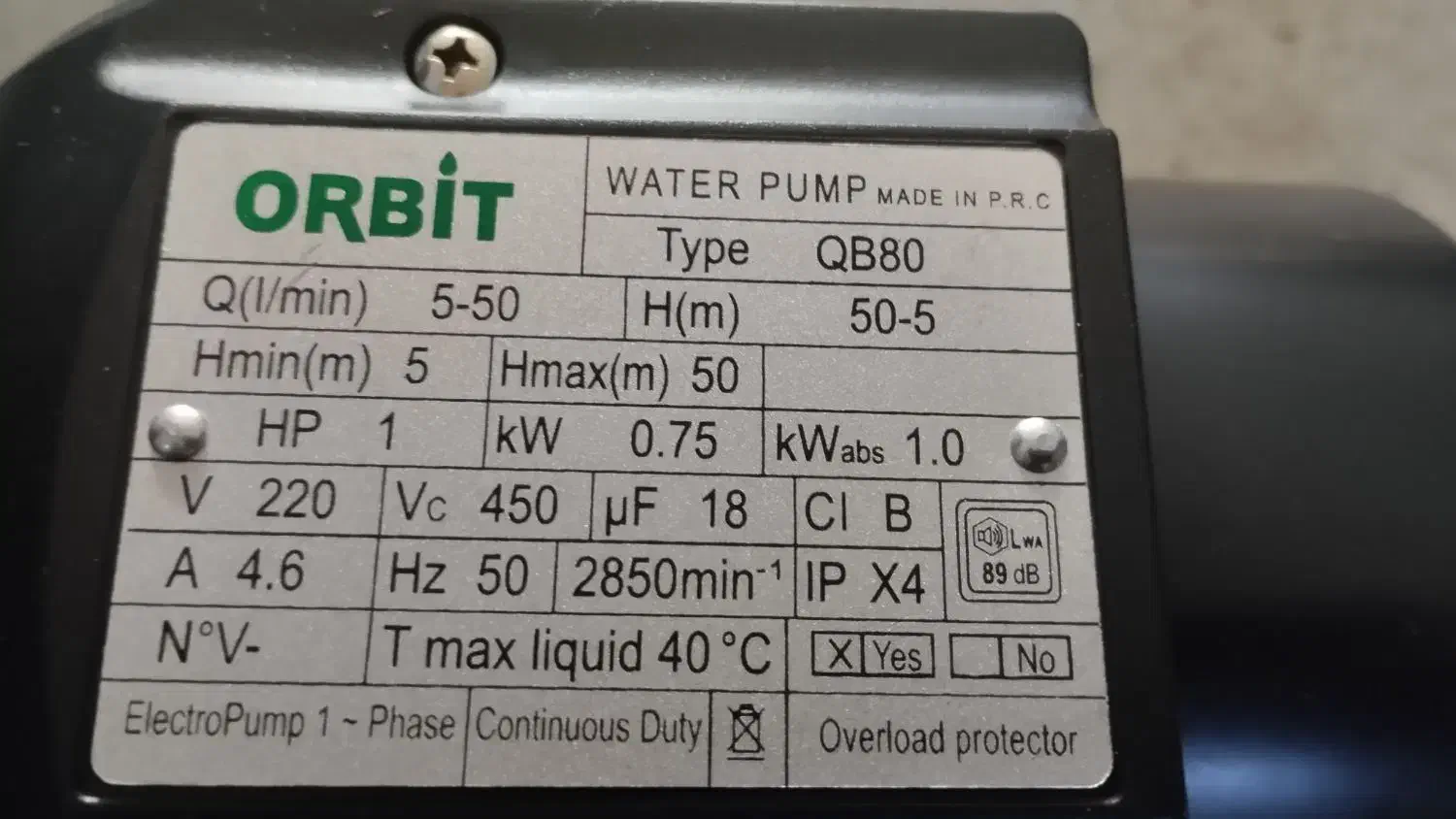 پمپ اب نیم اسب اسکولاری و یک اوربیت|مصالح و تجهیزات ساختمان|نیشابور, شهرک قدس|دیوار