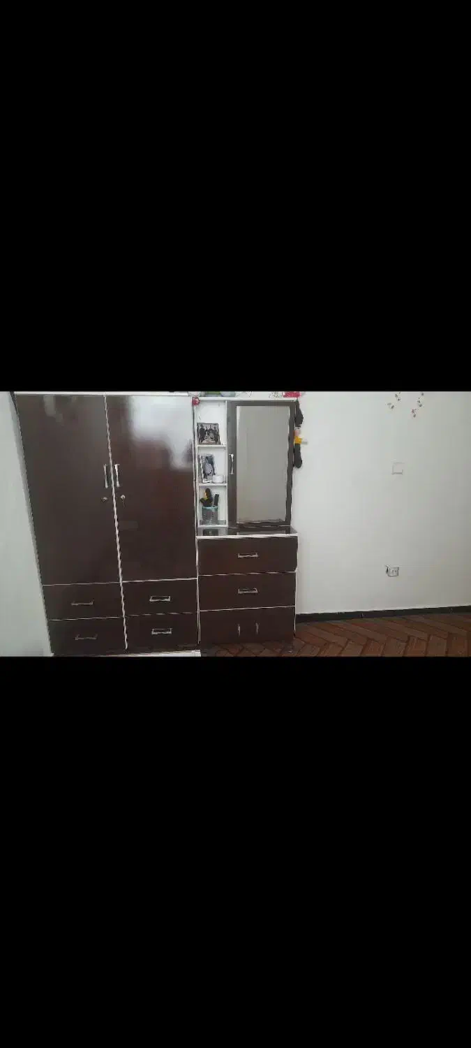 کمد سه تیکه قهوه ای|جاکفشی، کمد، دراور|سقز, |دیوار