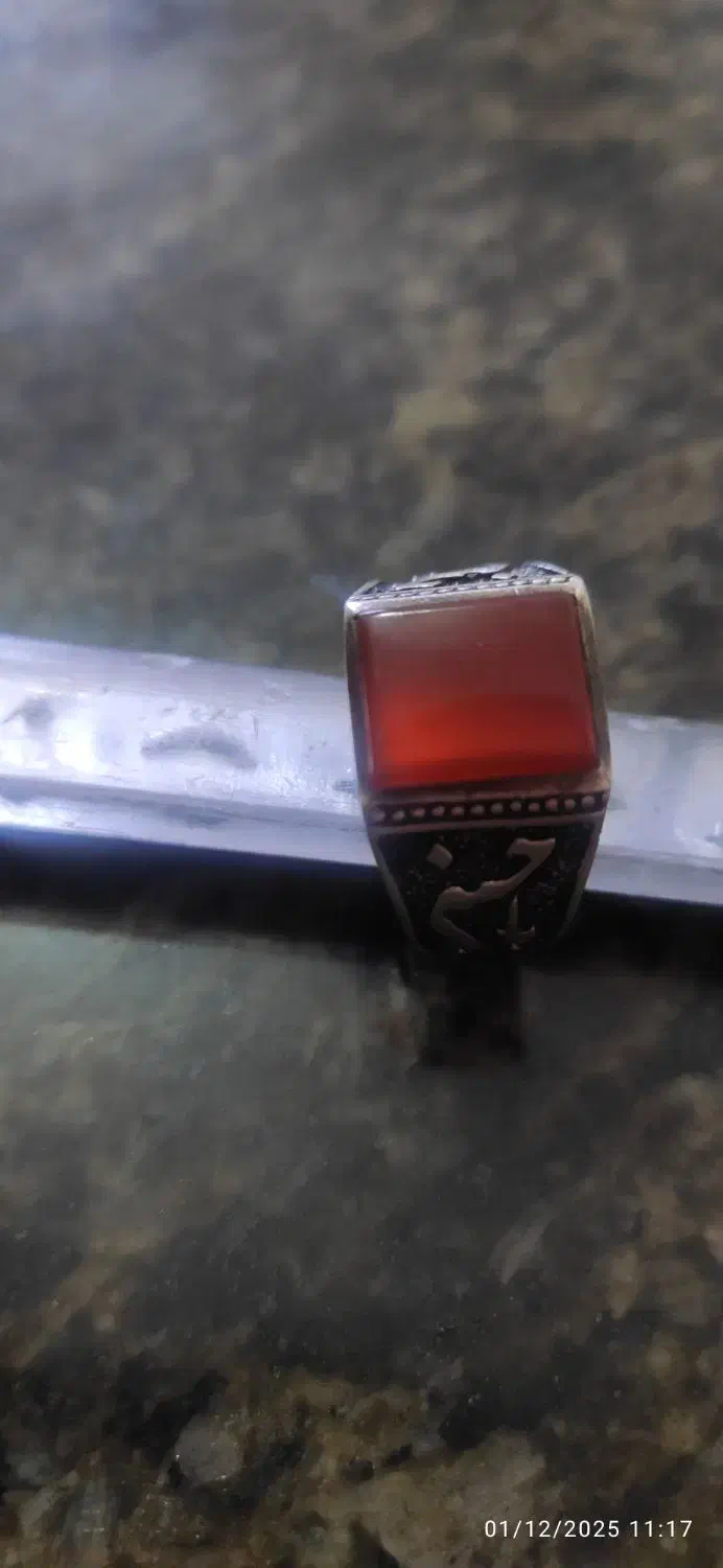 انگشتر نقره مردانه  عقیق مشهد|زیورآلات و اکسسوری|دهدشت, |دیوار