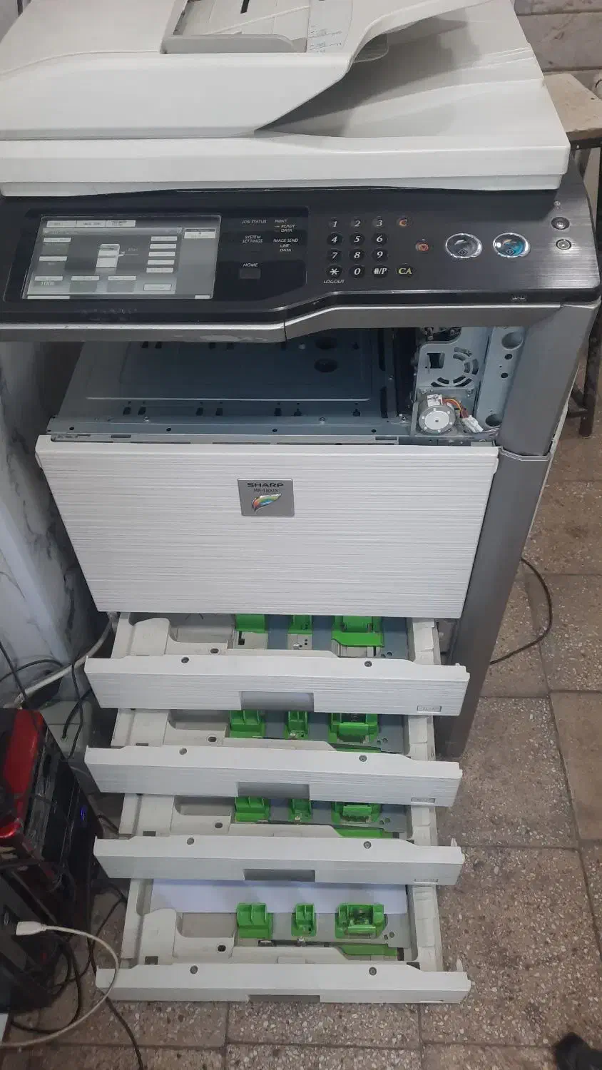 دستگاه کپی پرینت رنگی و سیاه سفید شارپ mx1400|پرینتر، اسکنر، کپی، فکس|قم, نخودی|دیوار