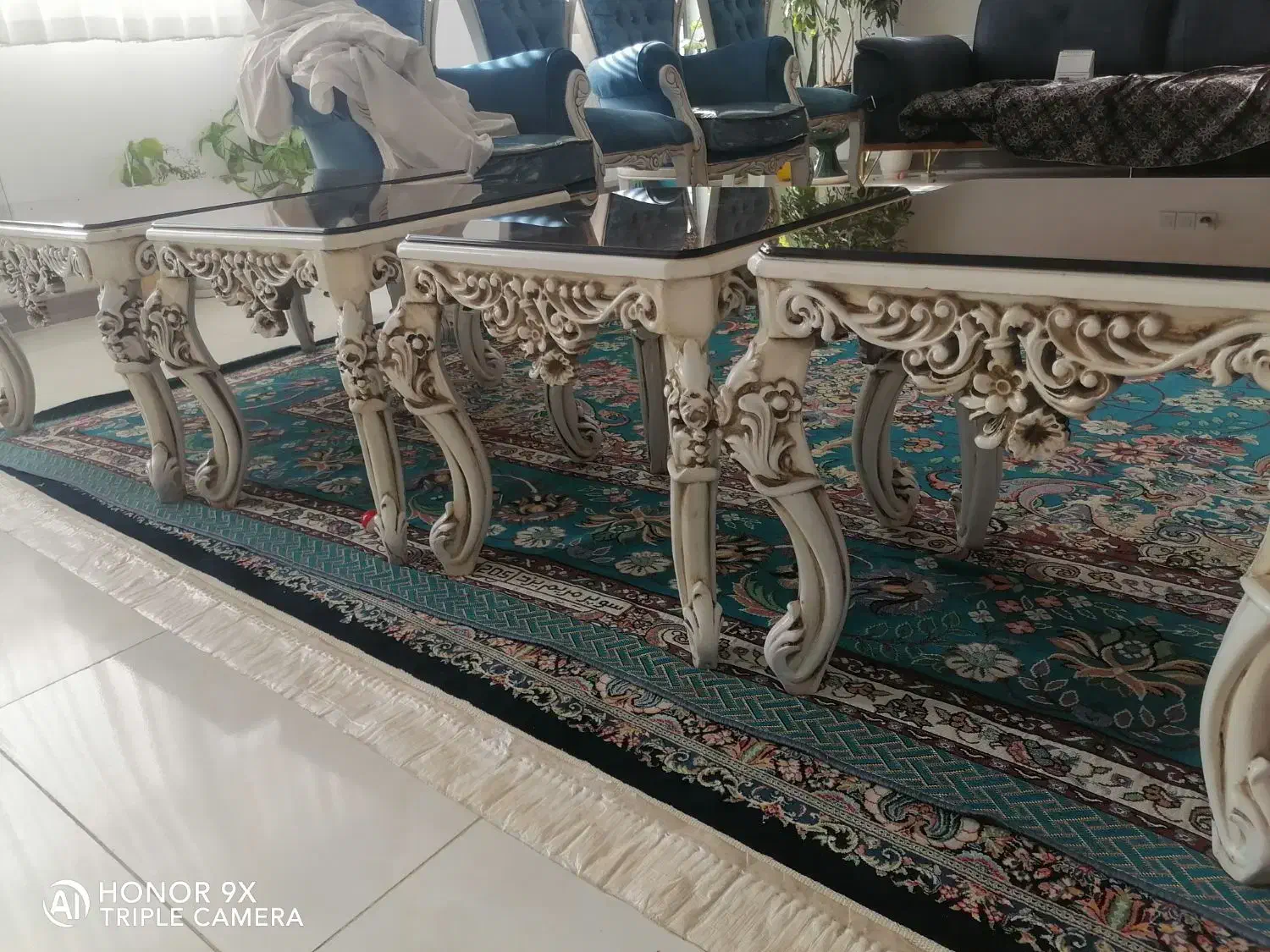 سلطنتی 9 نفره با عسلی و میز|مبلمان خانگی و میز عسلی|لردگان, |دیوار