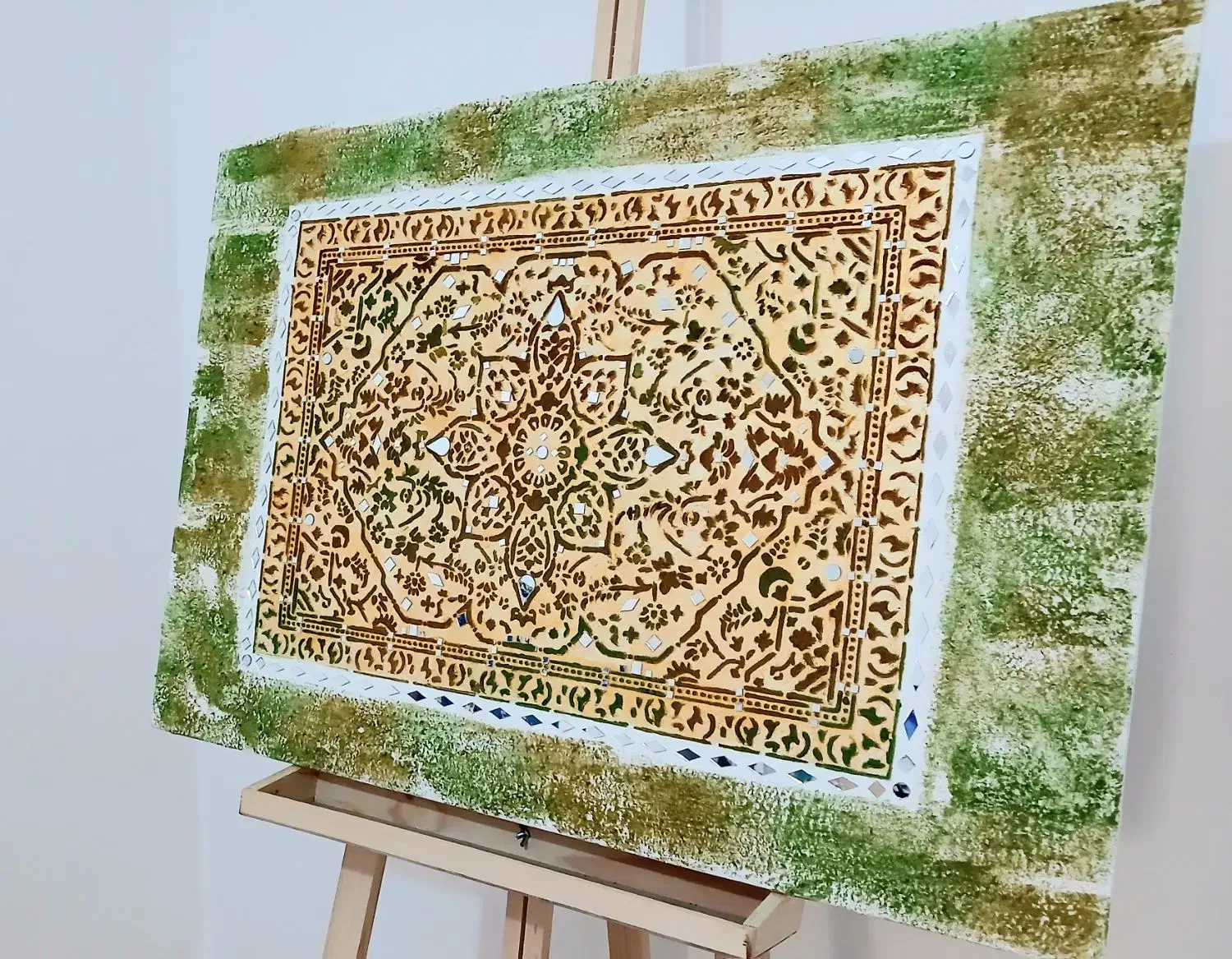 تابلو فرش با پودر مخمل وآینه کاری|تابلو فرش|شهریار, شهرک امیریه|دیوار