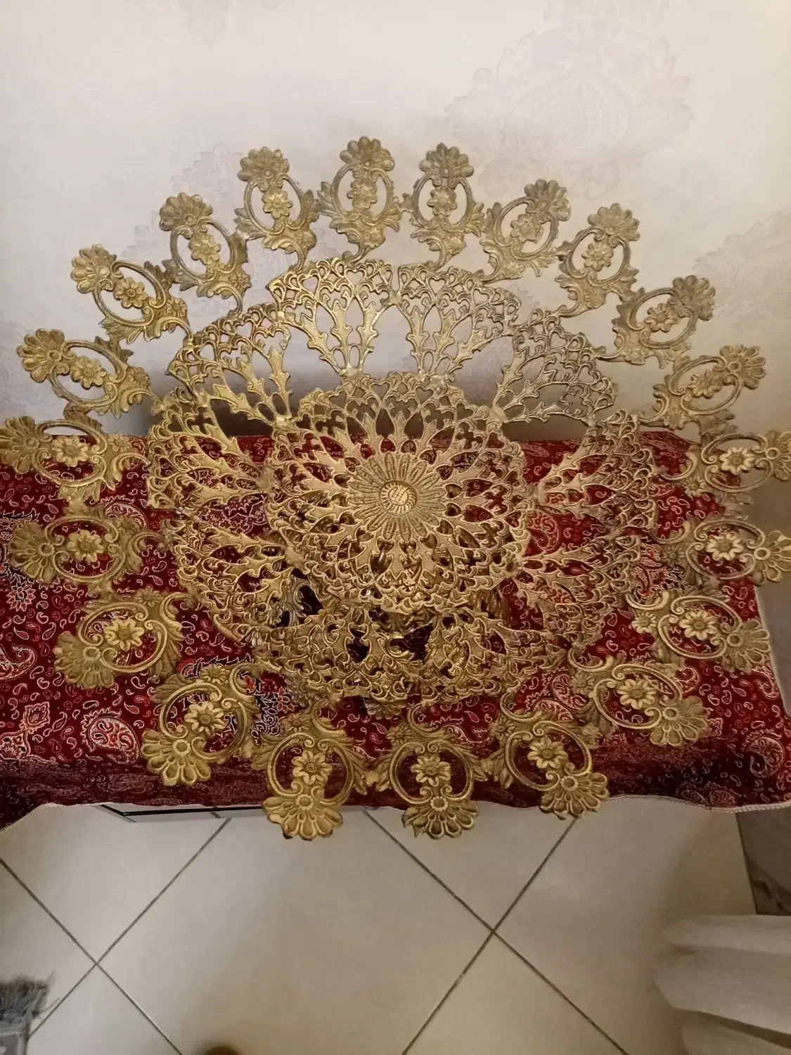 ظرف برنزی با میوه|صنایع دستی و سایر لوازم تزئینی|شهریار, شهریار|دیوار