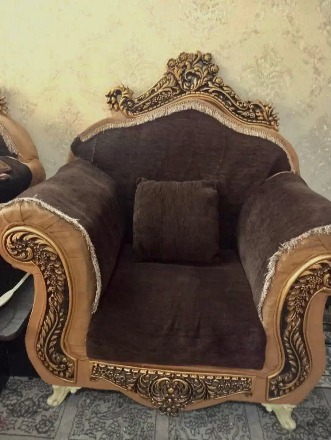 مبل سلطنتی7نفره ‌و راحتی 5نفره|مبلمان خانگی و میز عسلی|مشهد, موسوی قوچانی|دیوار