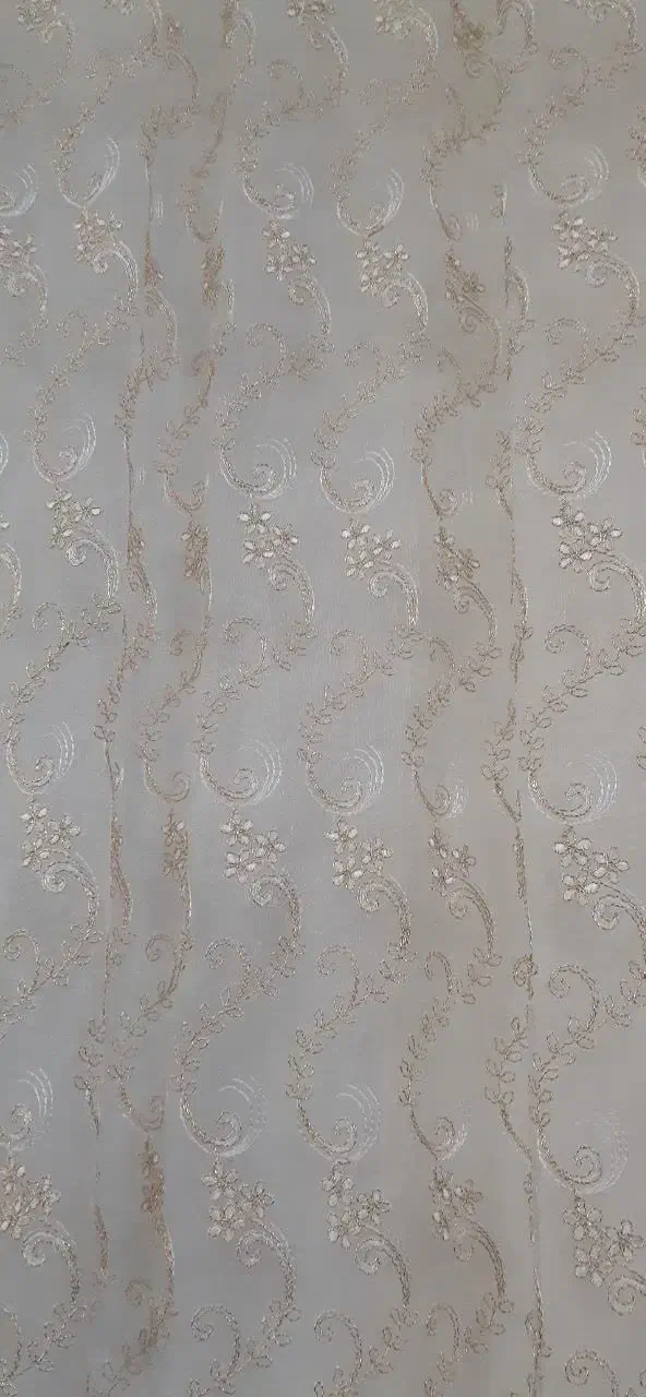 پرده تور گلدار|پرده، رانر، رومیزی|کاشان, حاج جمال|دیوار