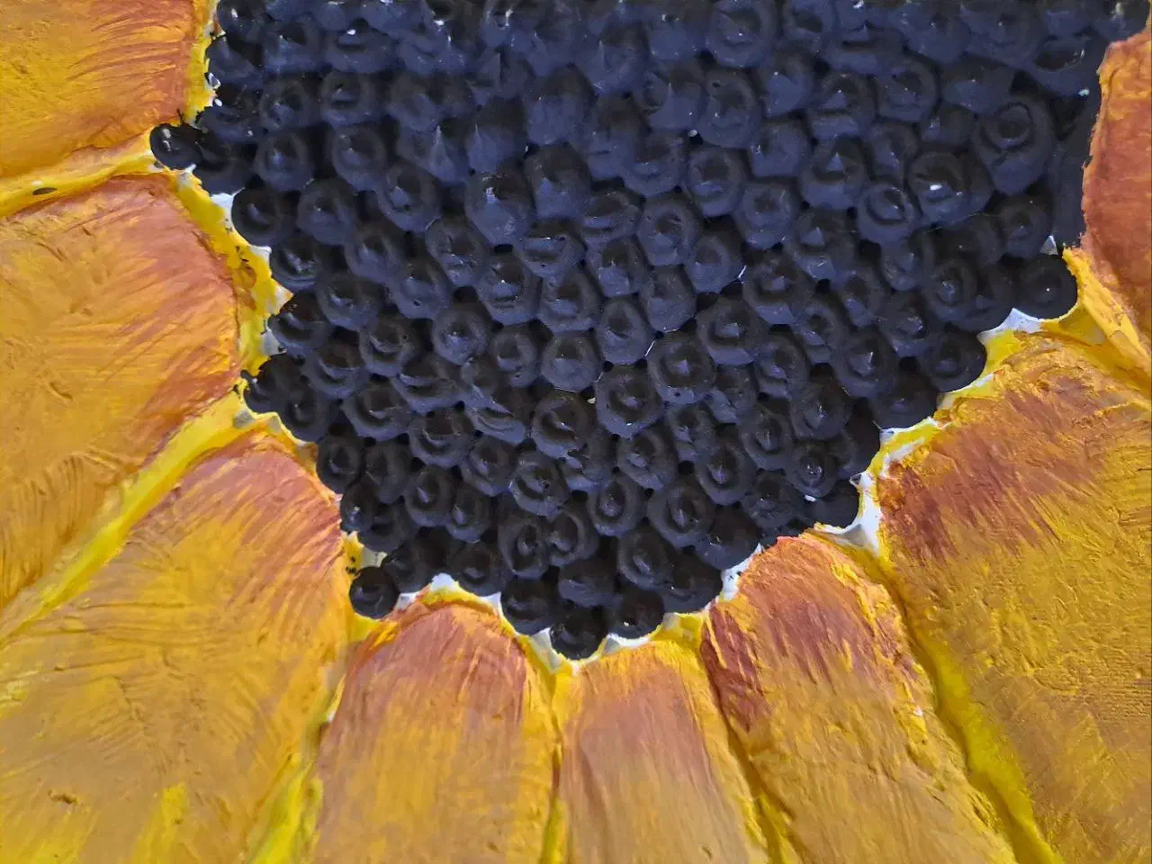 تابلو نقاشی رنگ روغن برجسته آفتابگردان|تابلو، نقاشی، عکس|تهران, سازمان برنامه جنوبی|دیوار