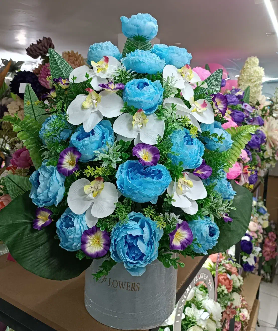 باکس گل مصنوعی ارکیده و پیونی|گل مصنوعی|تبریز, |دیوار