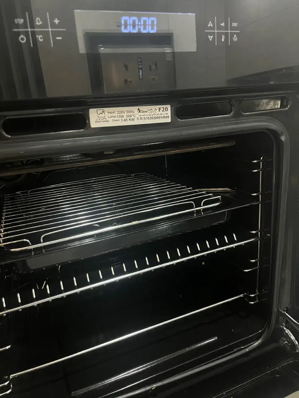 فر توکار برقی کد F20 اخوان تمام لمسی|اجاق گاز و لوازم برقی پختوپز|پرند, فاز ۱|دیوار
