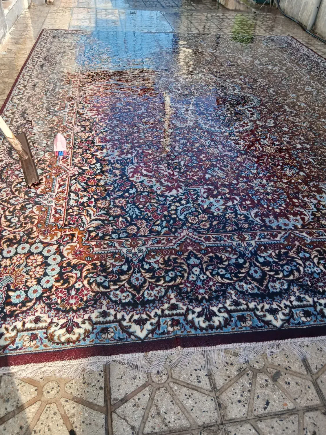 قالی ۱۲ متری ۵۰۰ شانه کاشان، و پالاز موکت ۱۲متری|فرش|دماوند, گیلاوند|دیوار