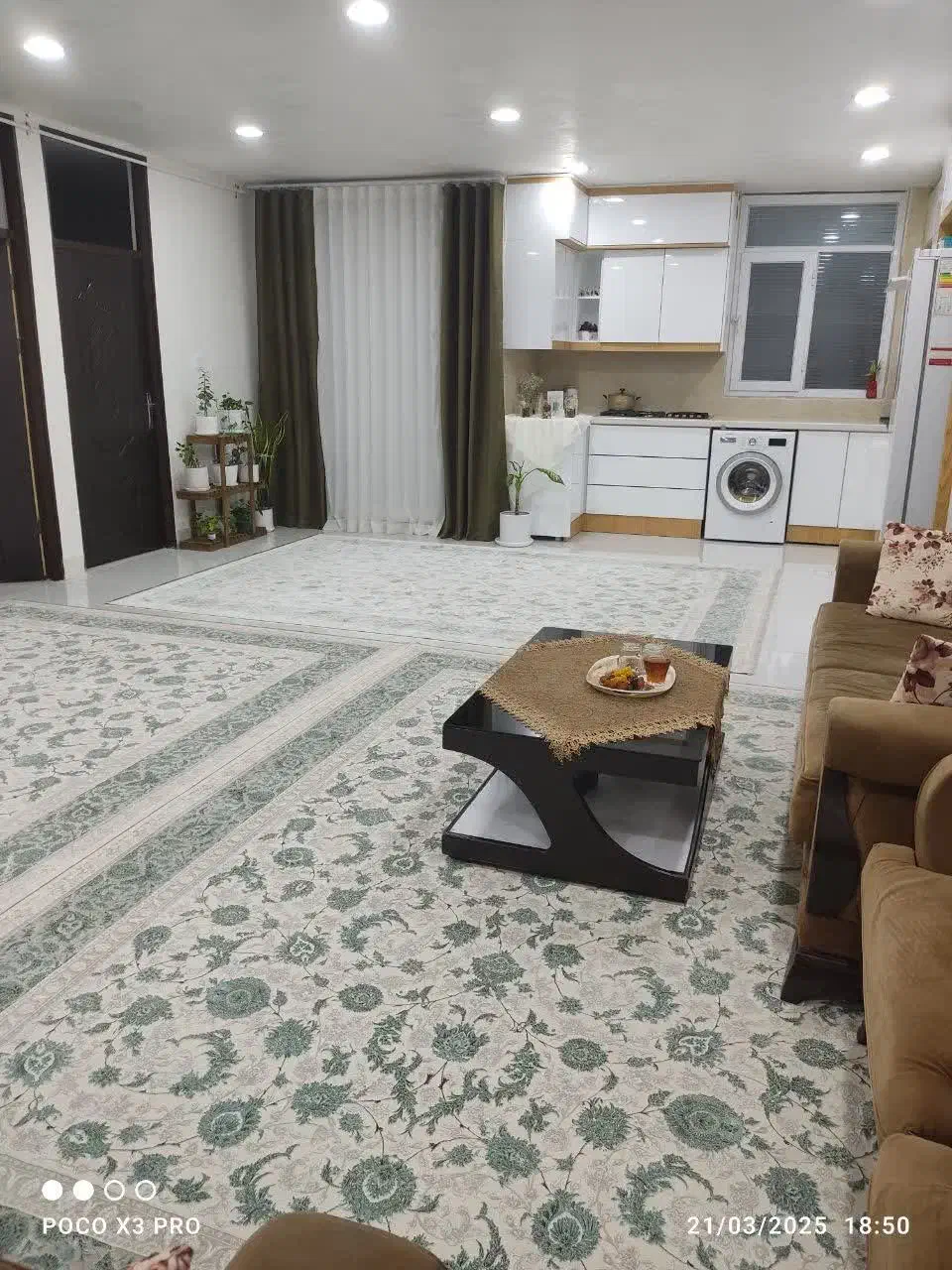 فرش ۹ متری ۱۲۰۰ شانه ویسکوز قیطران نخ آکریلیک|فرش|اندیمشک, |دیوار