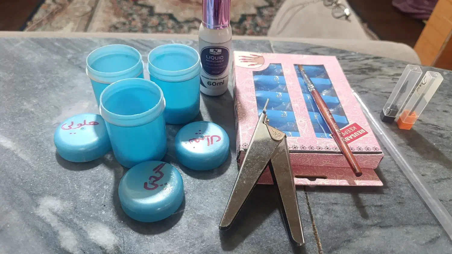 وسایل کاشت ناخن با پودر|آرایشی، بهداشتی، درمانی|قائمشهر, |دیوار